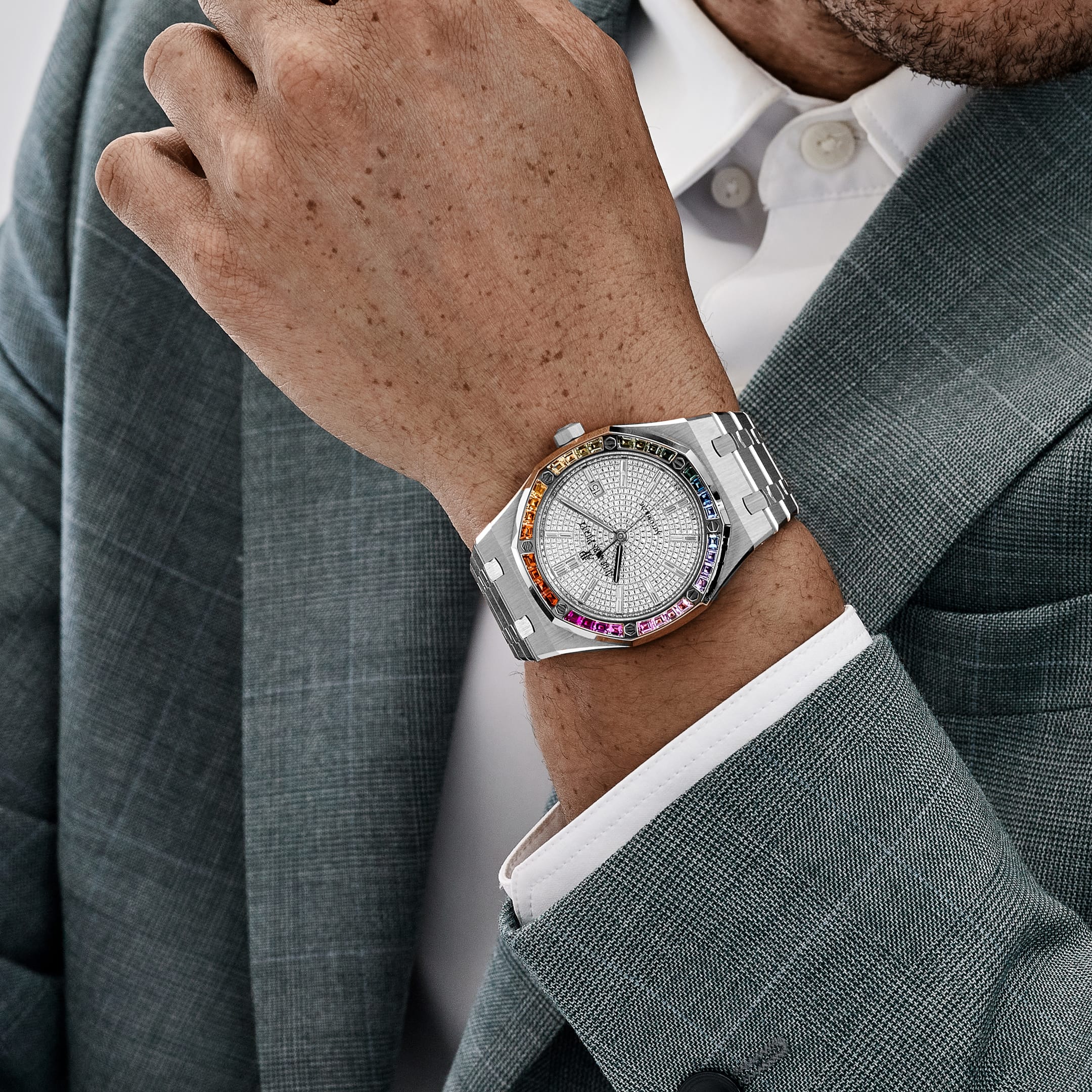 Umbraux A Vauban White Gold Rainbow Sapphires