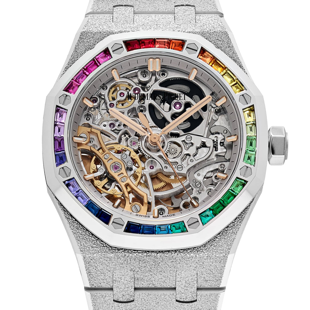 Umbraux A Vauban Double Balance Wheel White Gold Rainbow Sapphires