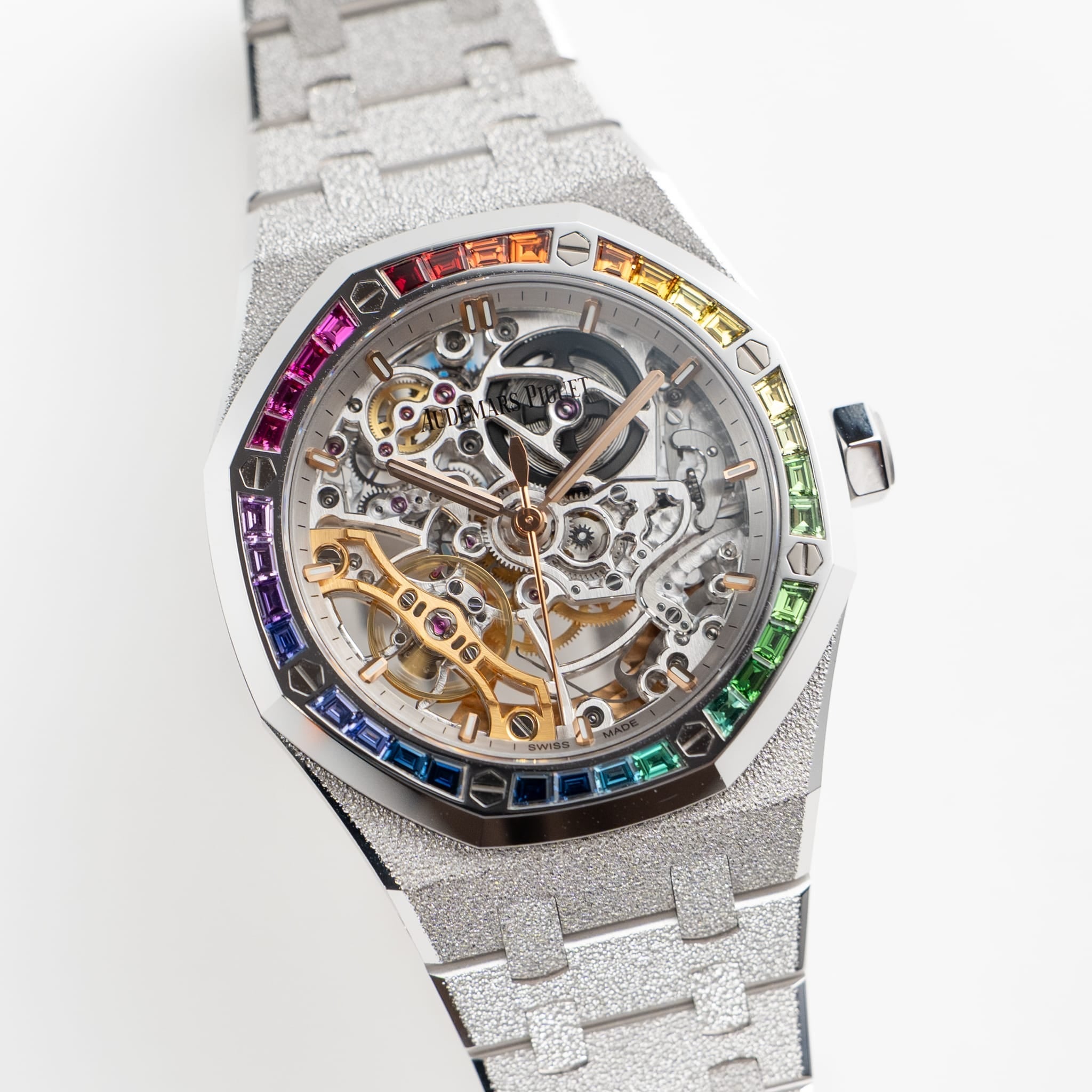 Umbraux A Vauban Double Balance Wheel White Gold Rainbow Sapphires