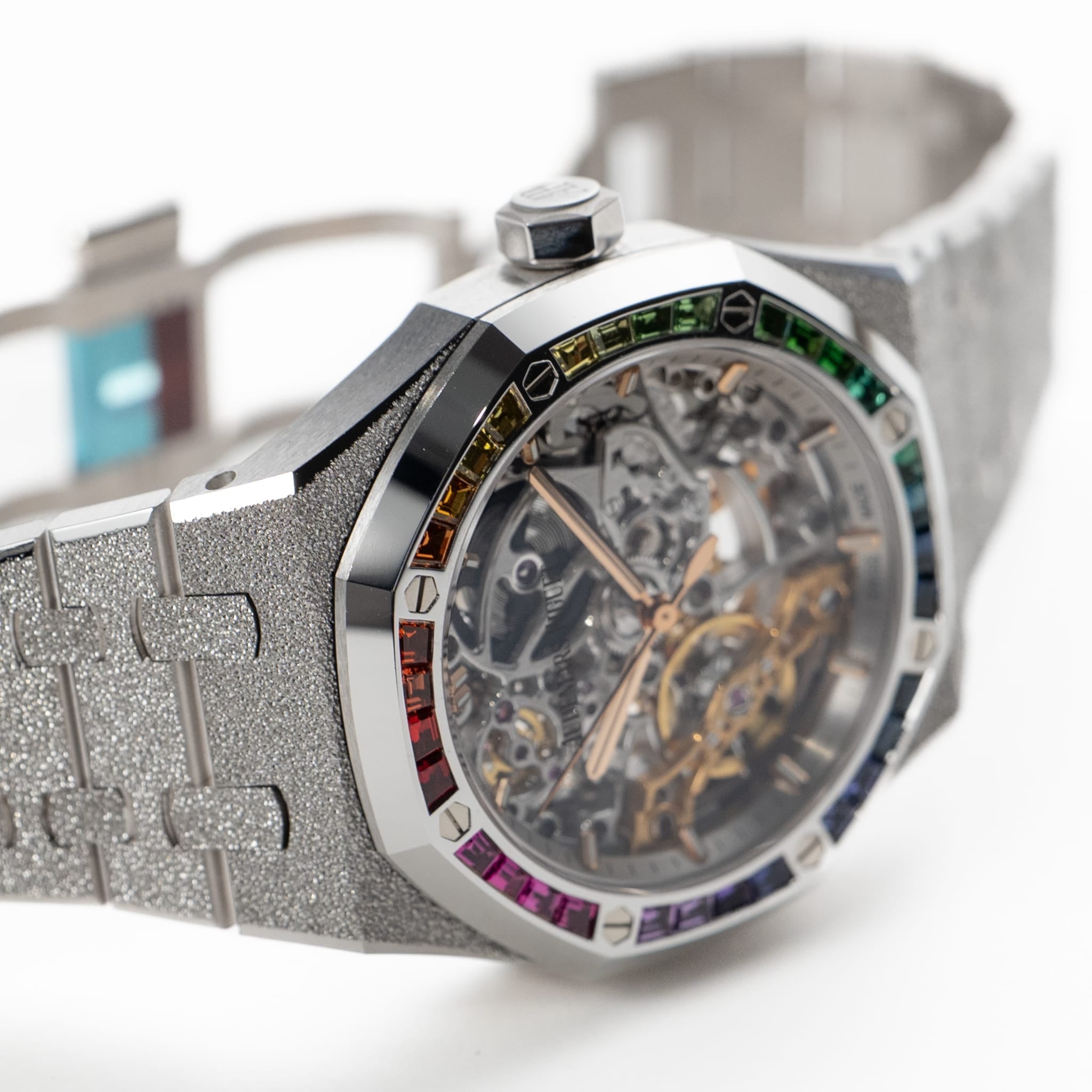 Umbraux A Vauban Double Balance Wheel White Gold Rainbow Sapphires
