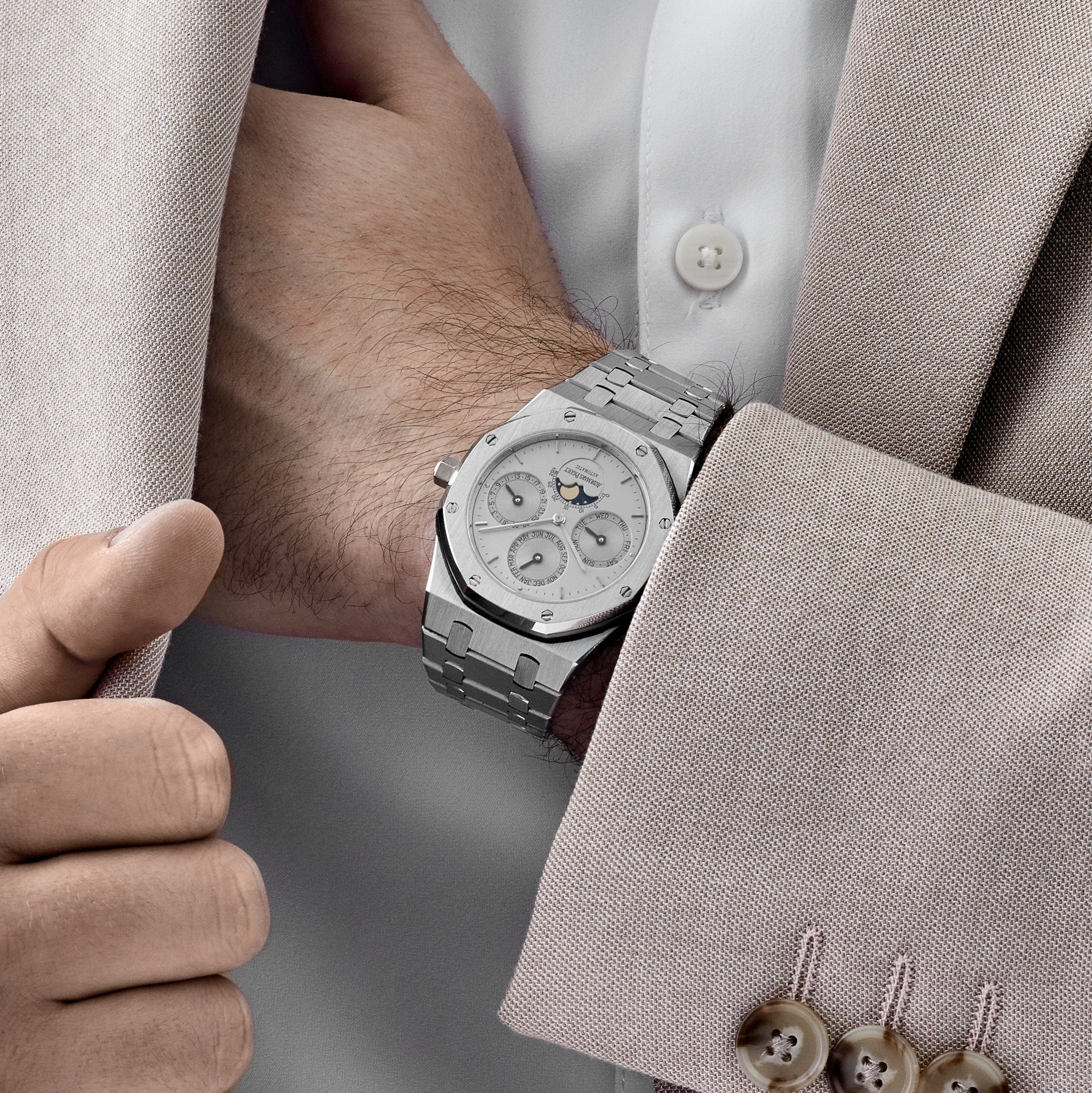 Umbraux A Vauban Perpetual Calendar Stainless Steel Silver