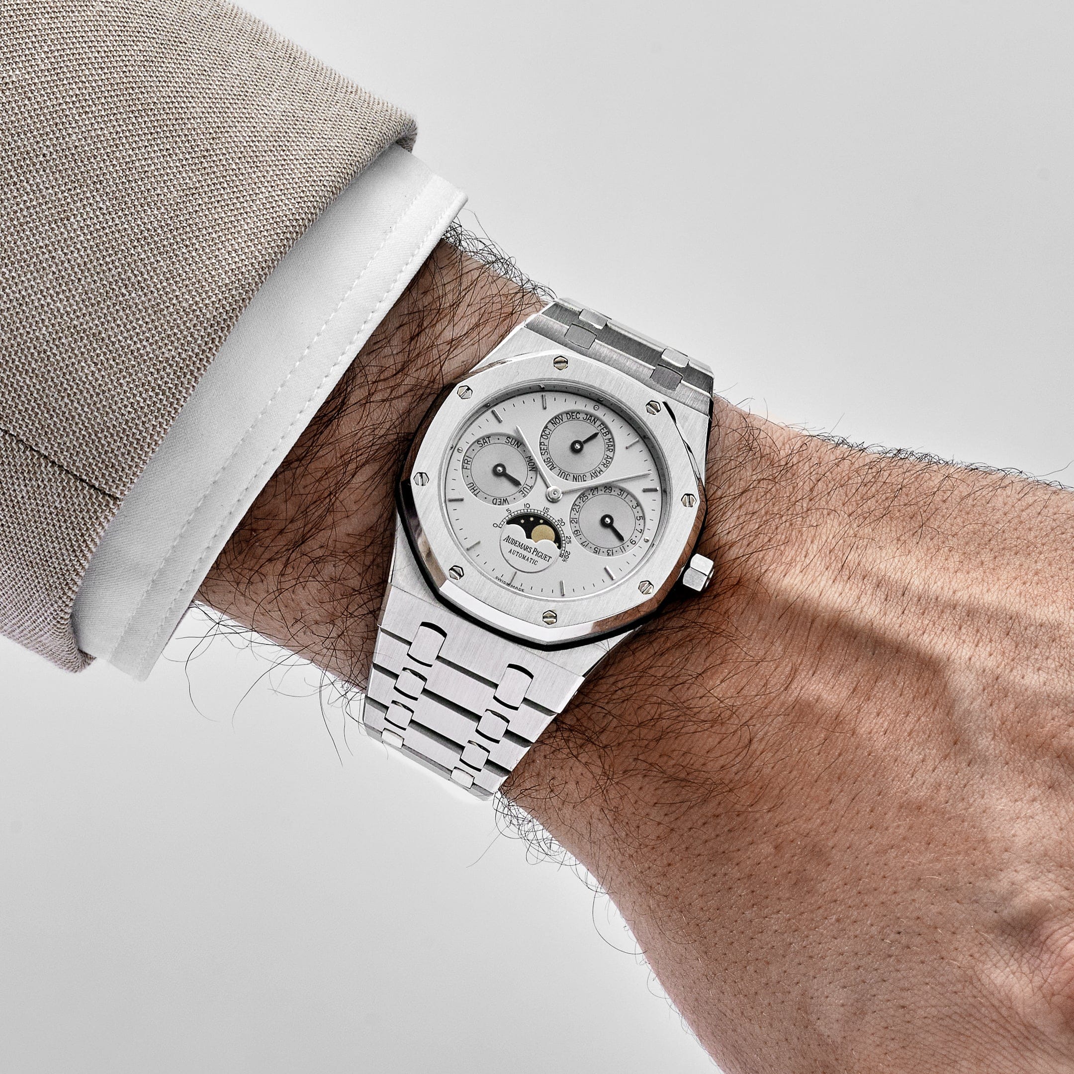 Umbraux A Vauban Perpetual Calendar Stainless Steel Silver