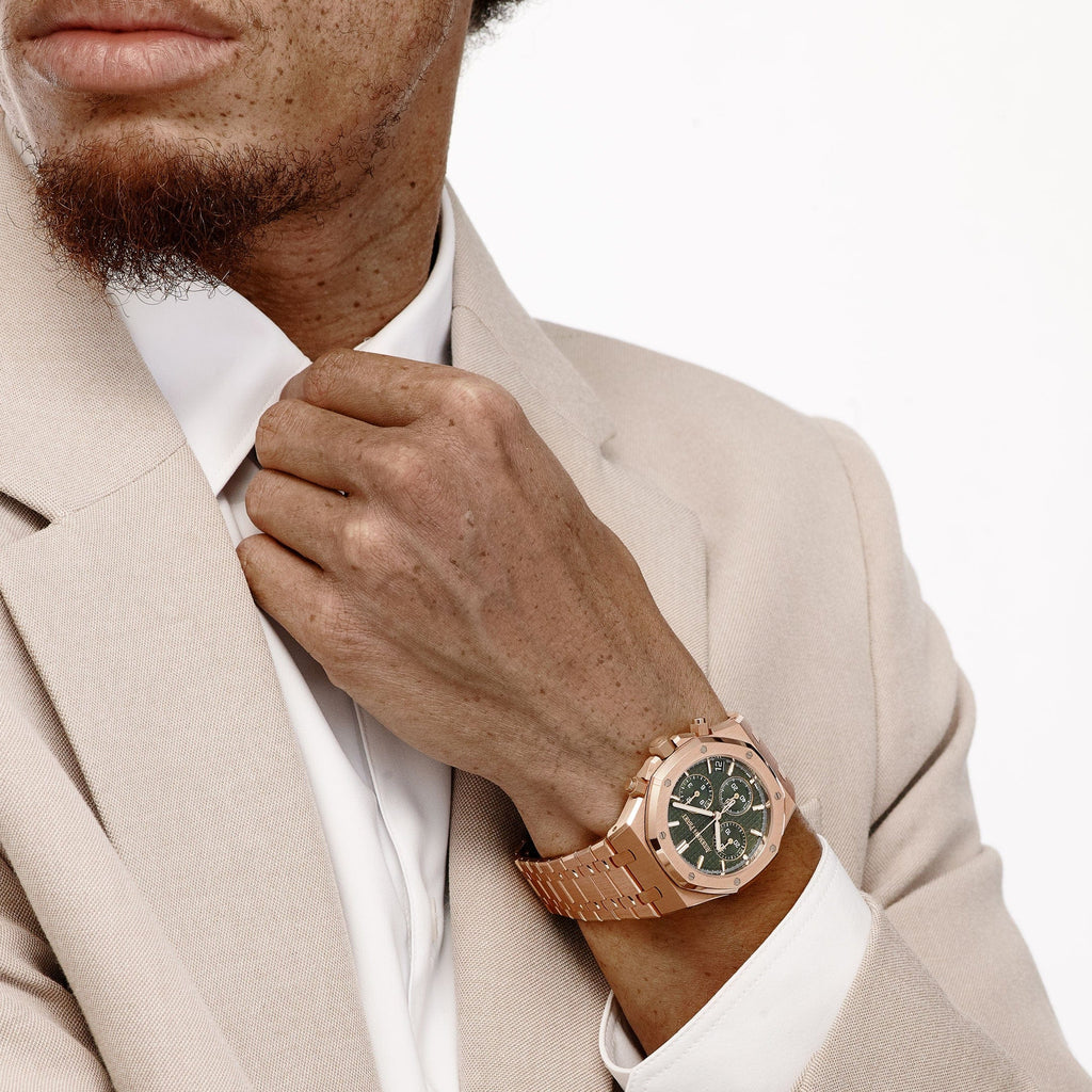 Umbraux A Vauban Chronograph Rose Gold Khaki Green