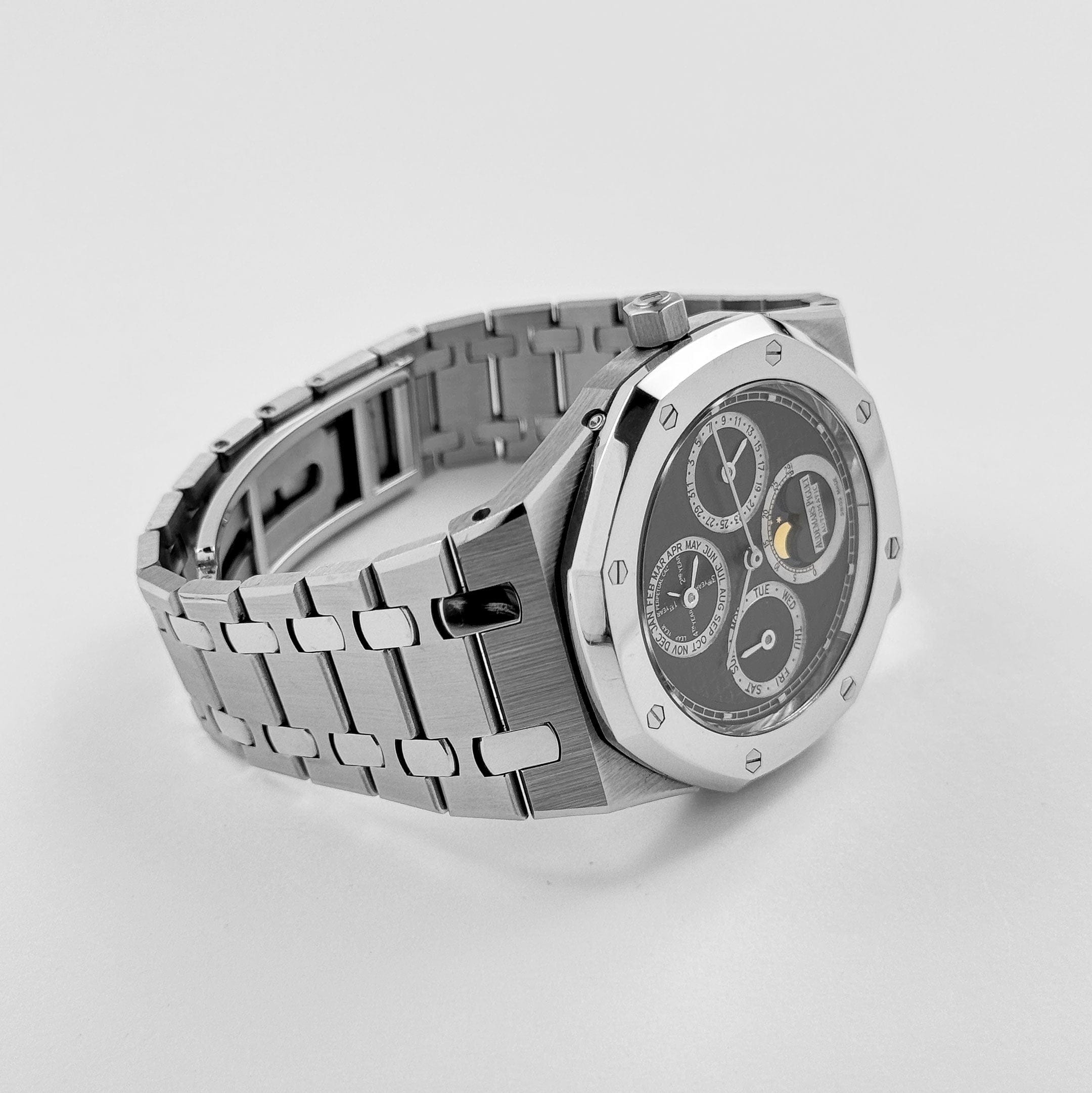 Umbraux A Vauban Perpetual Calendar Stainless Steel Black