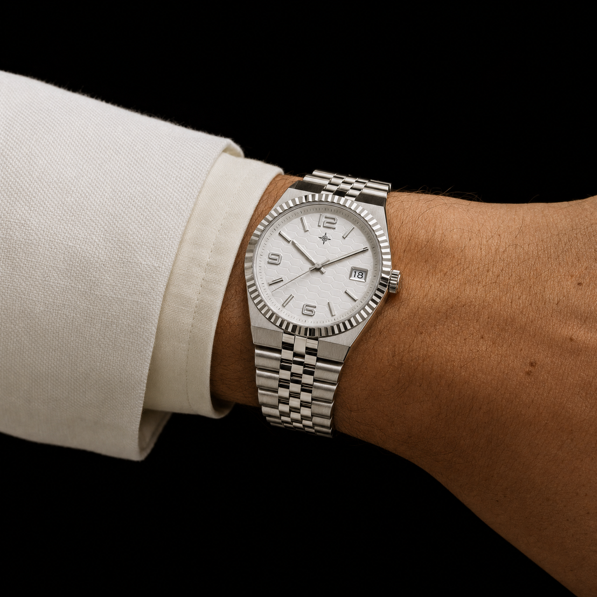 Umbraux Date 41mm President – Argent