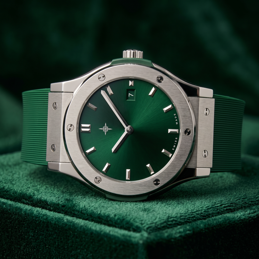 Umbraux Fusion 42mm Argent – Emerald