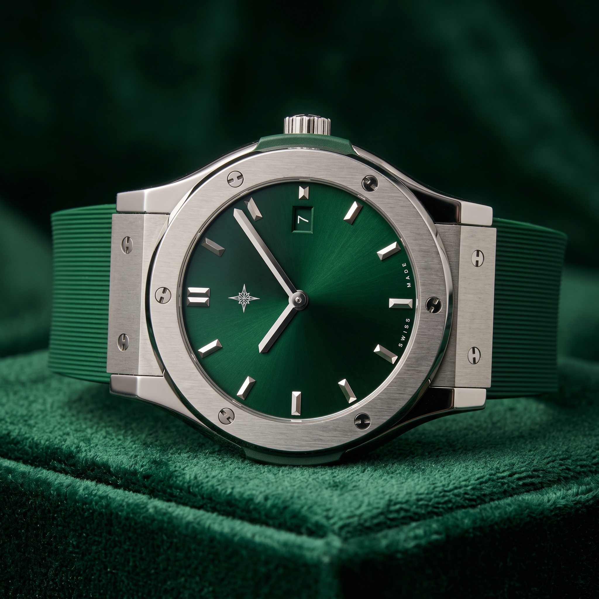 Umbraux Fusion 42mm Argent – Emerald