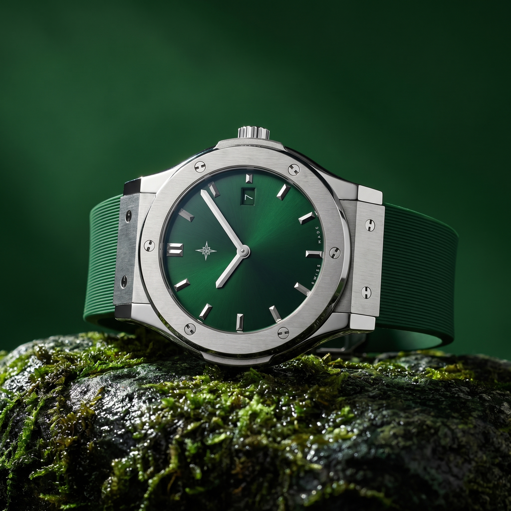Umbraux Fusion 42mm Argent – Emerald