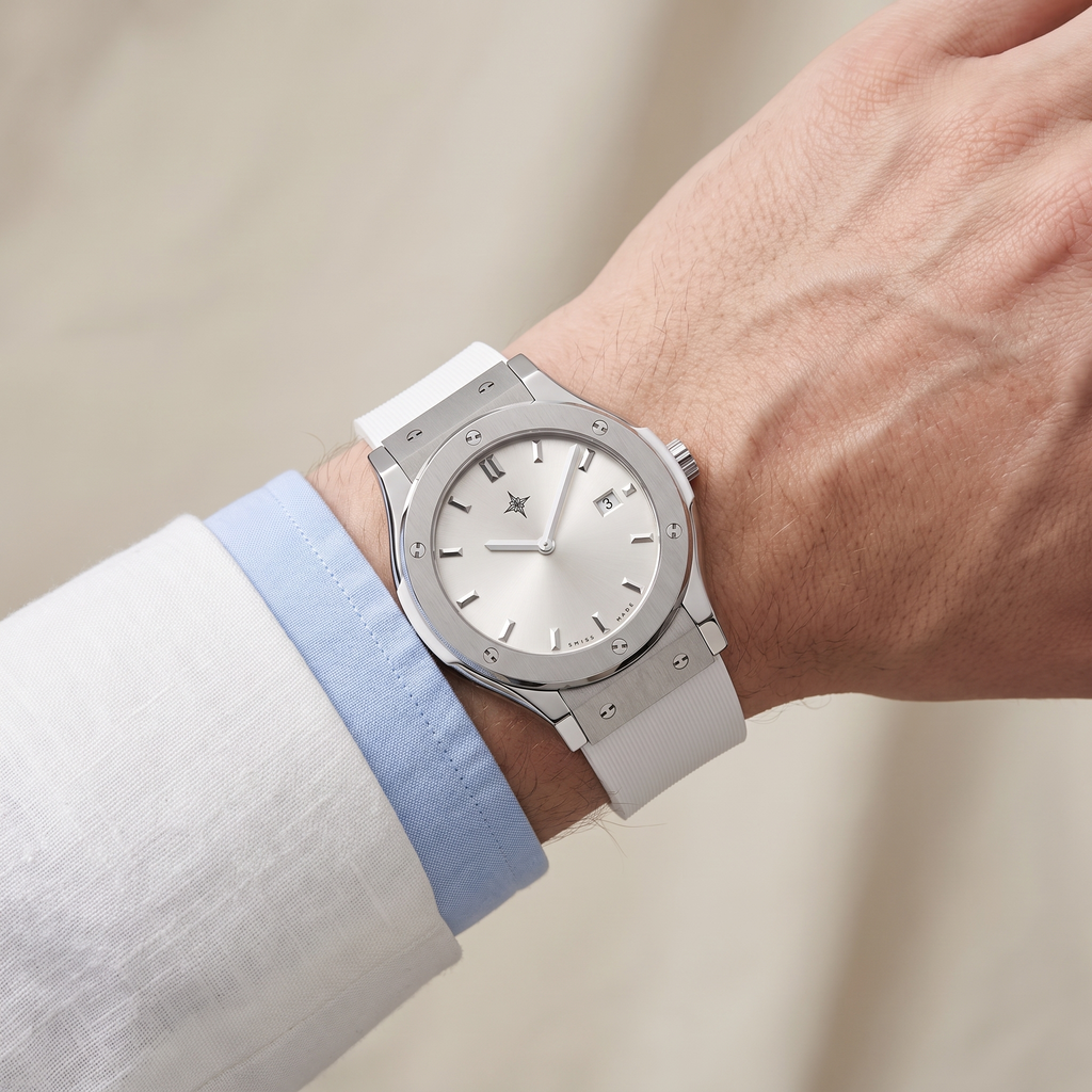 Umbraux Fusion 42mm Argent – Pearl