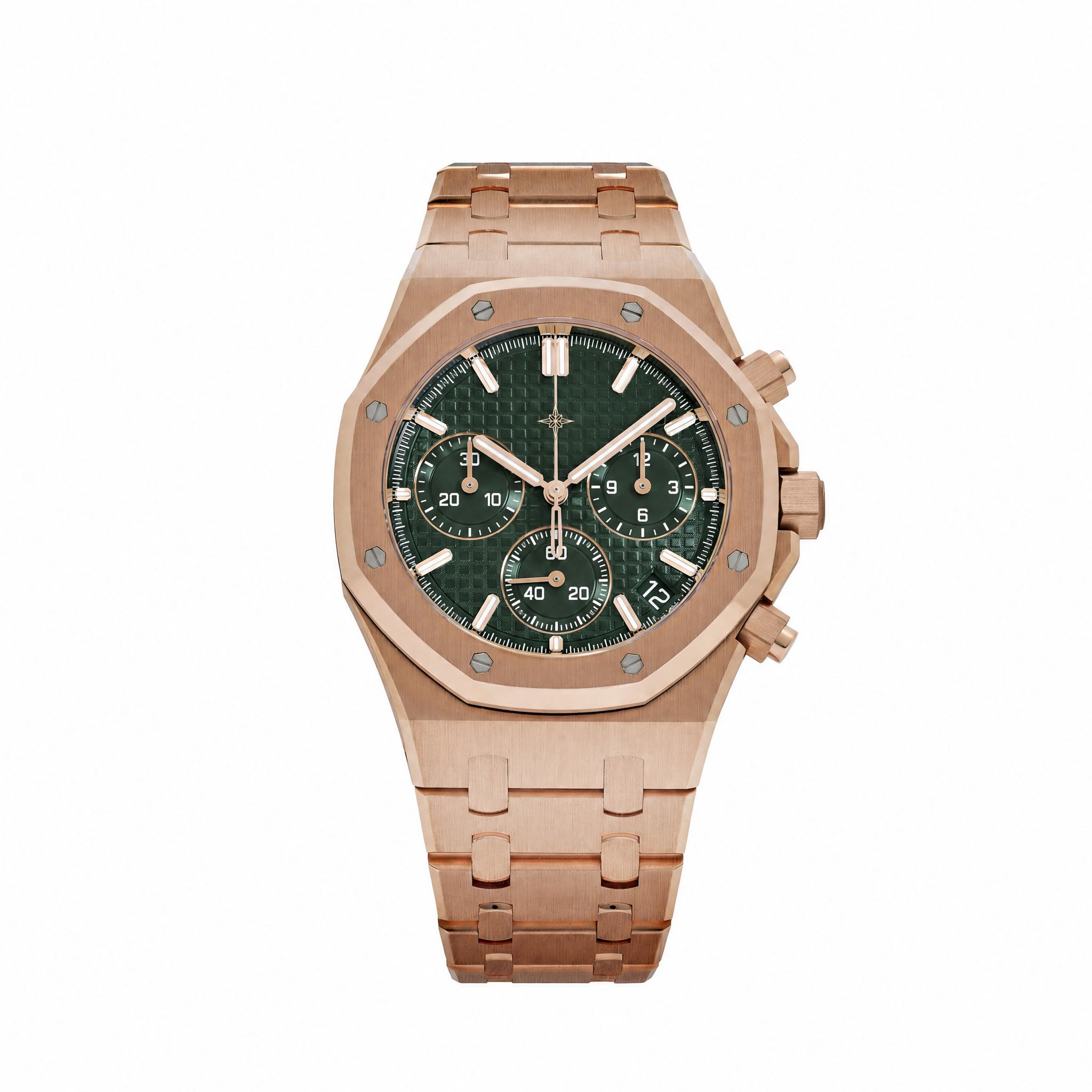Umbraux A Royal Oak Chronograph Rose Gold Khaki Green