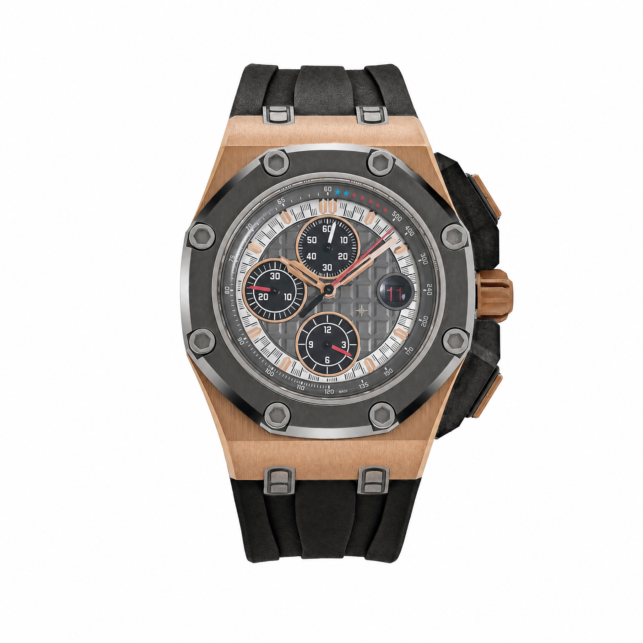 Umbraux A Royal Oak Offshore Chronograph Rose Gold Grey