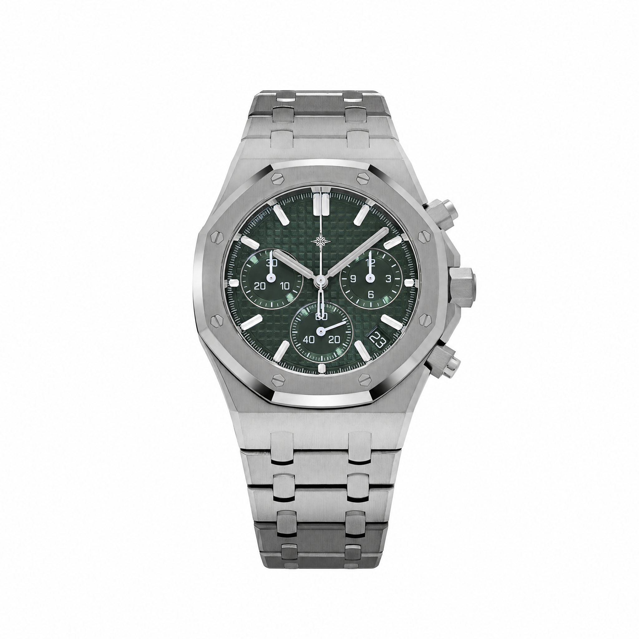 Umbraux A Royal Oak Chronograph Stainless Steel Green