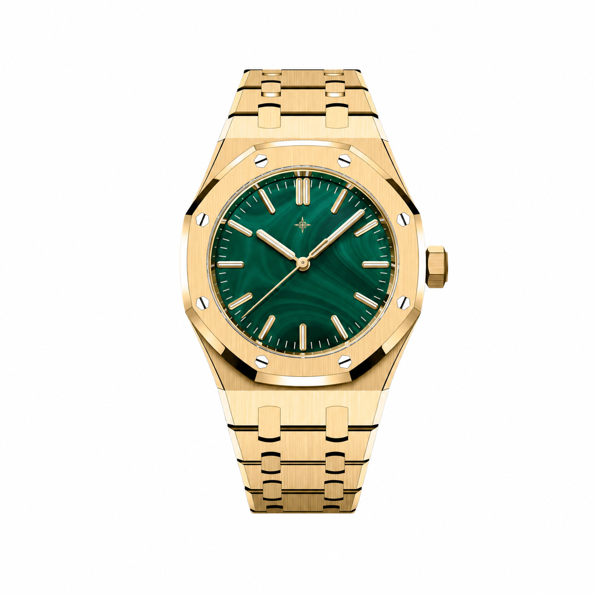 Umbraux A Royal Oak Yellow Gold Malachite