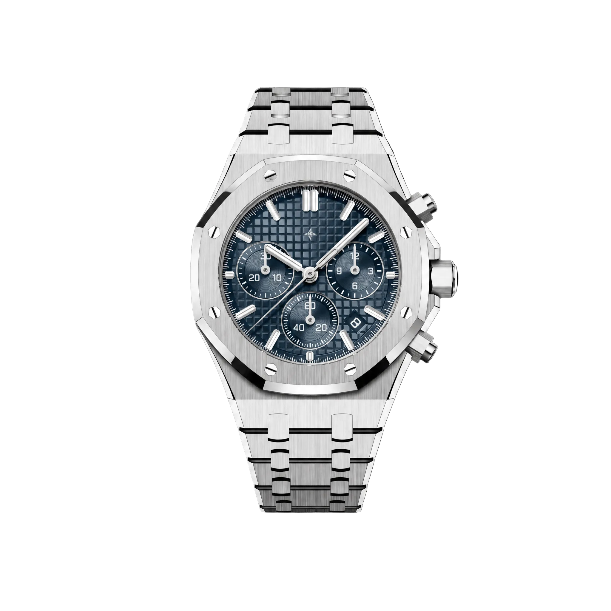 Umbraux A Royal Oak Chronograph Stainless Steel Blue
