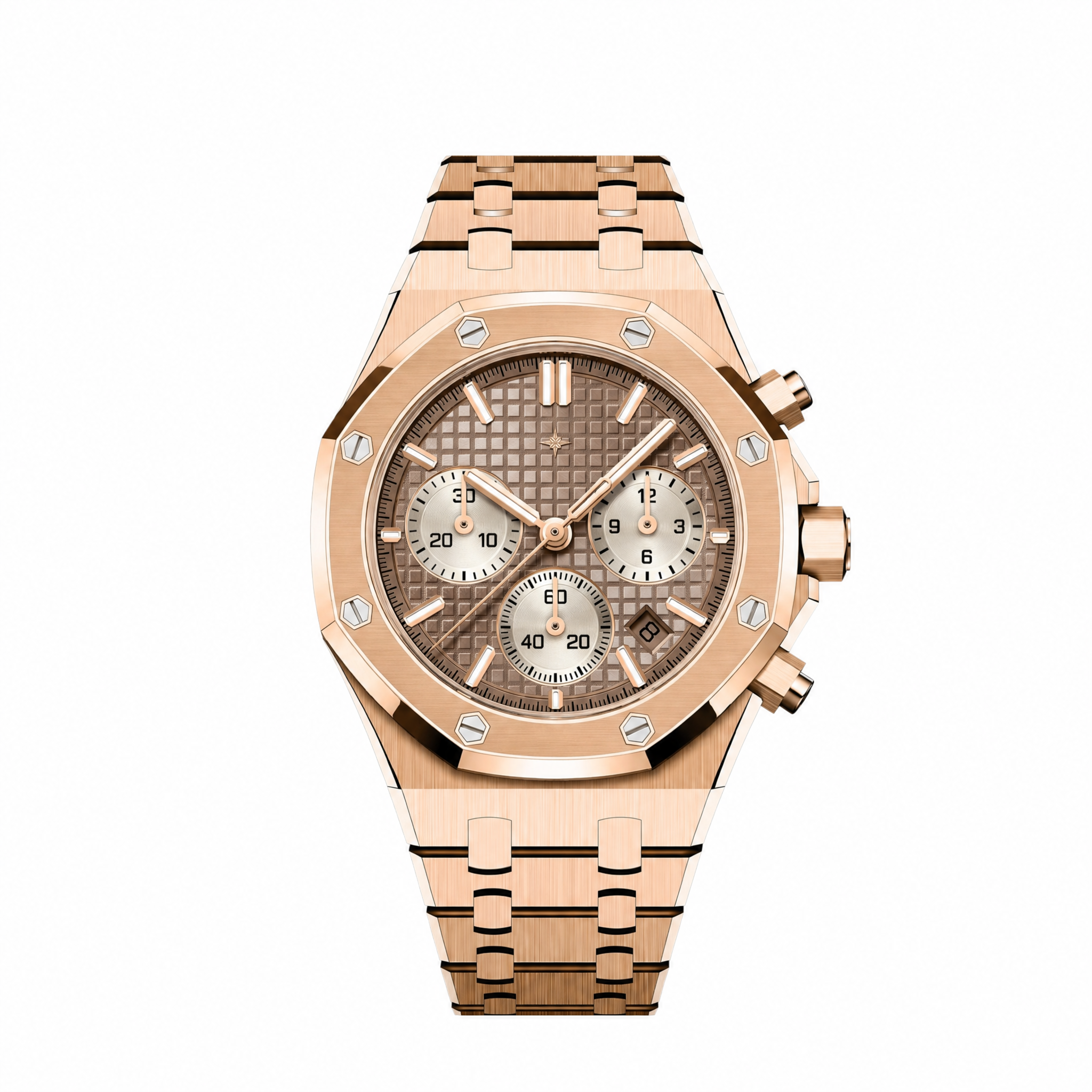Umbraux A Royal Oak Chronograph Rose Gold Sand Gold-Toned