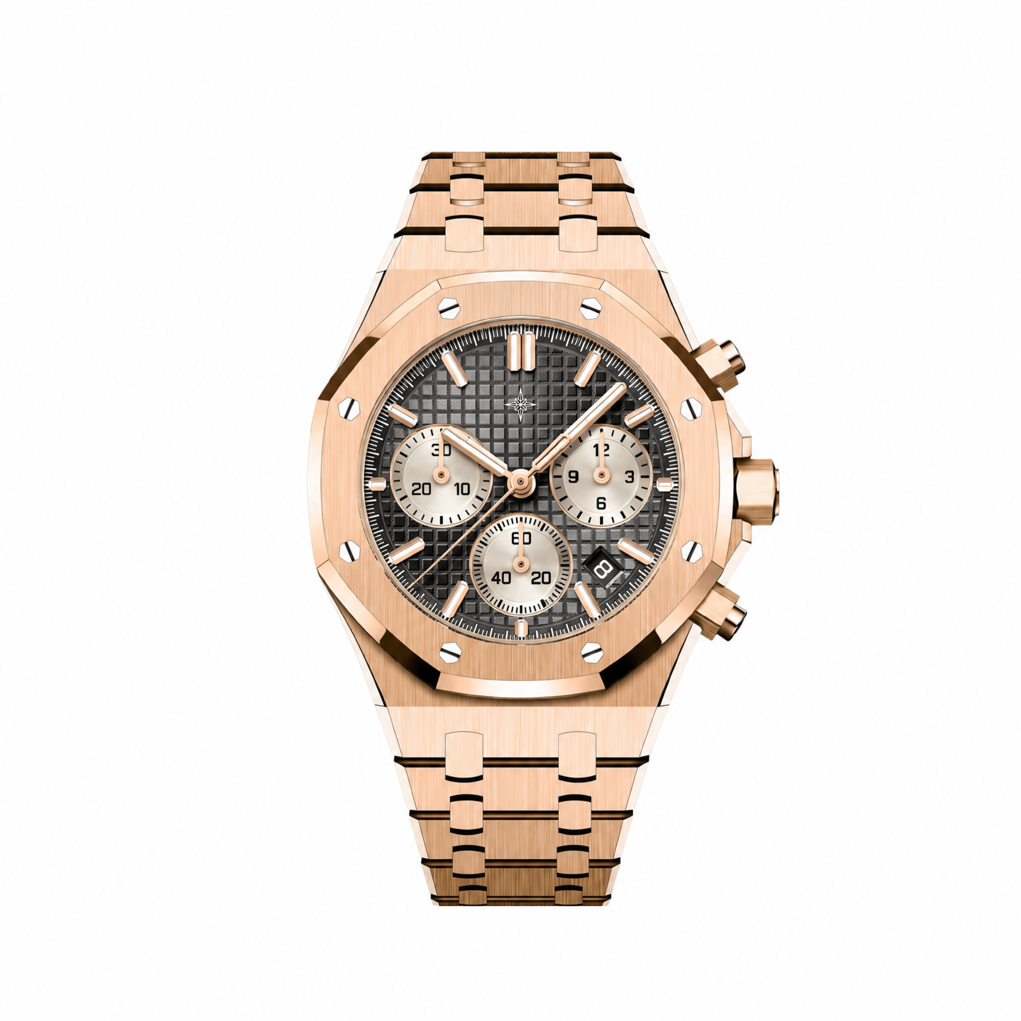 Umbraux A Royal Oak Chronograph Rose Gold Grey