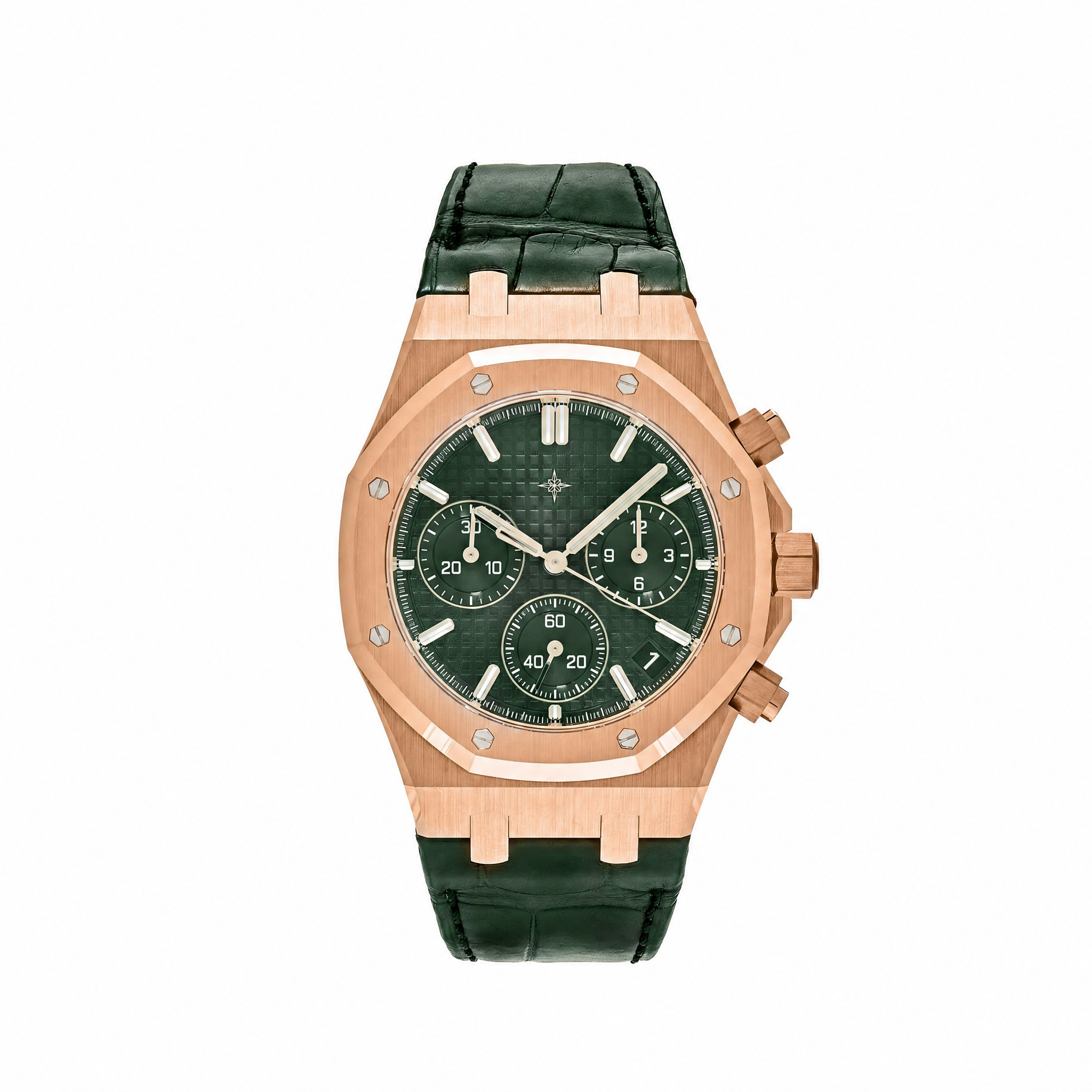 Umbraux A Royal Oak Chronograph Rose Gold Green