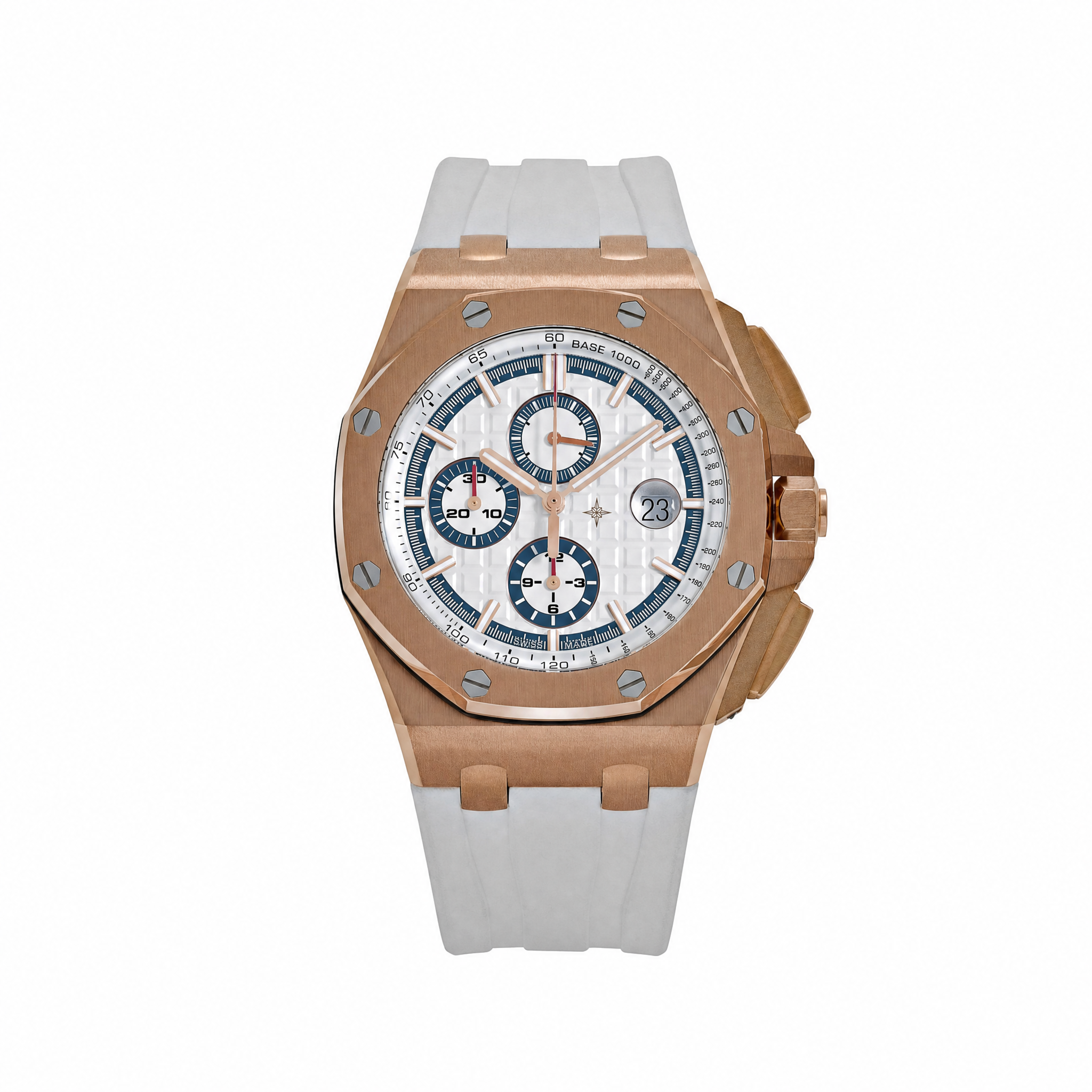 Umbraux A Royal Oak Offshore Chronograph Rose Gold White