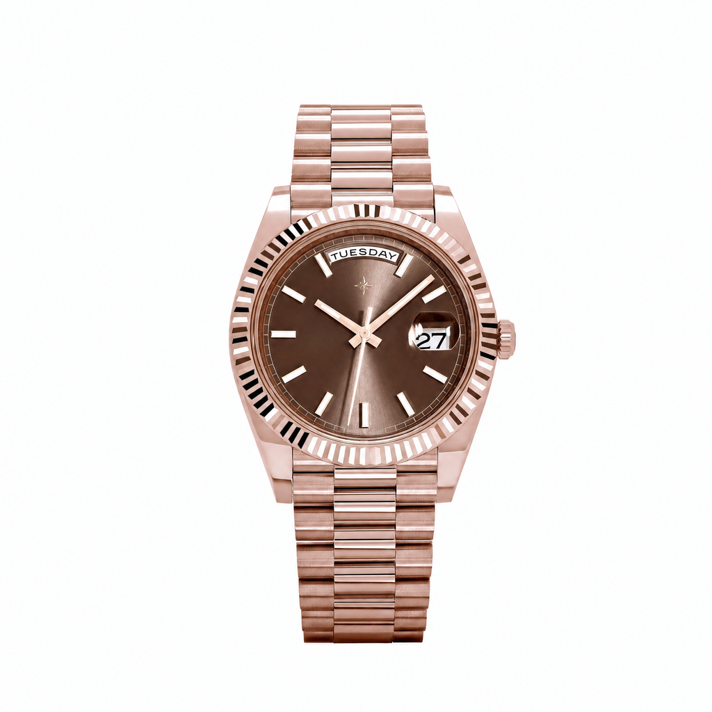 Umbraux Date 235 40mm Rose Gold Chocolate