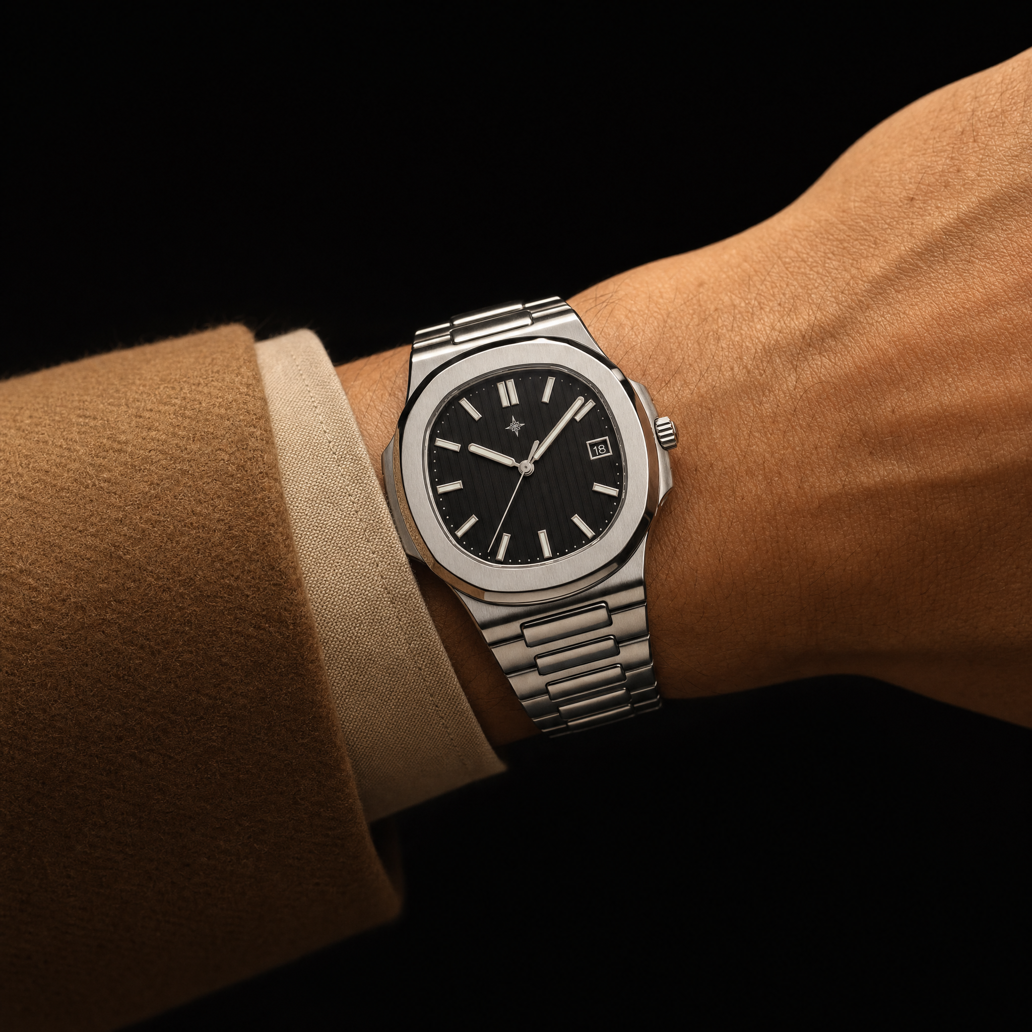Umbraux Marine 40mm – Argent Nuit