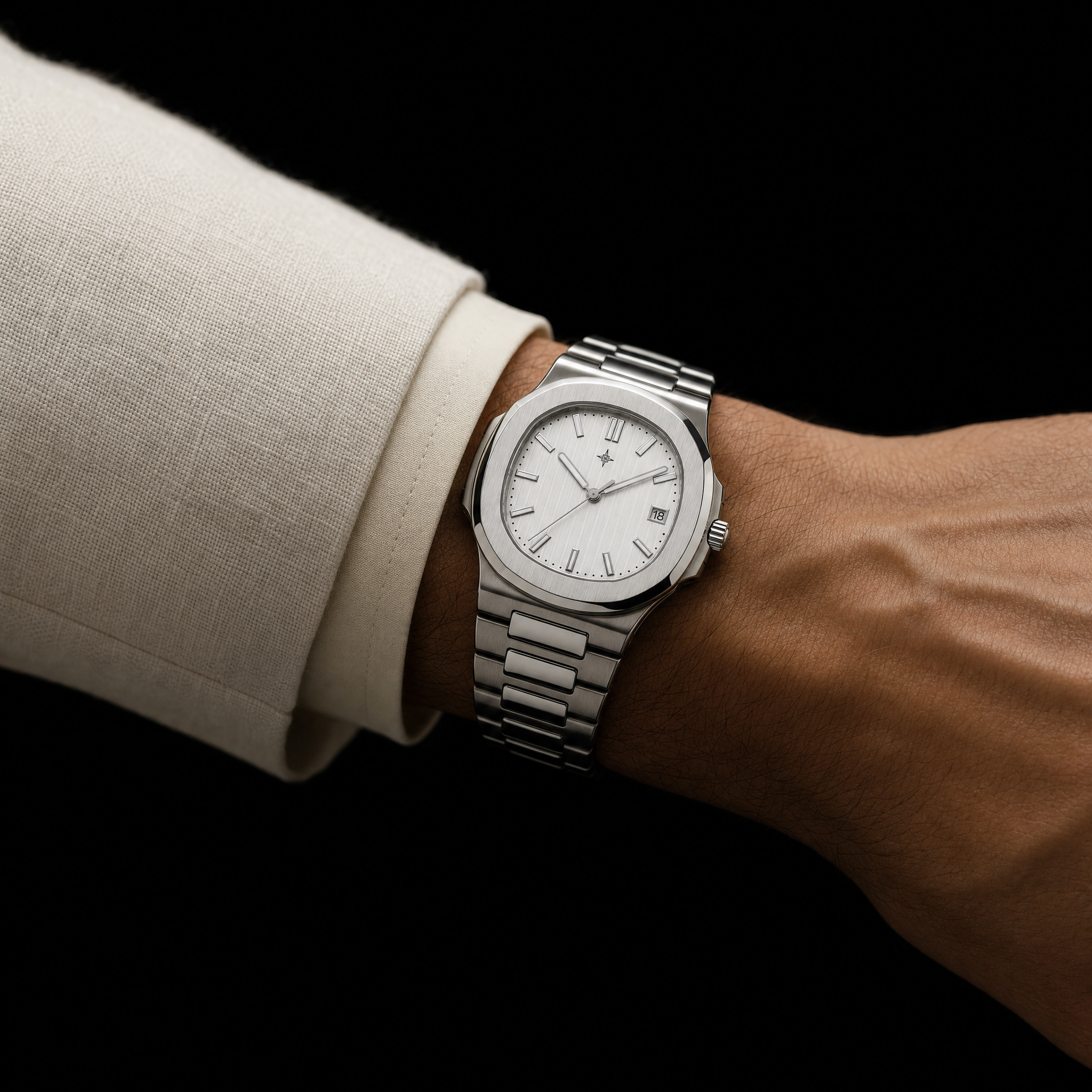 Umbraux Marine 40mm – Argent Pearl