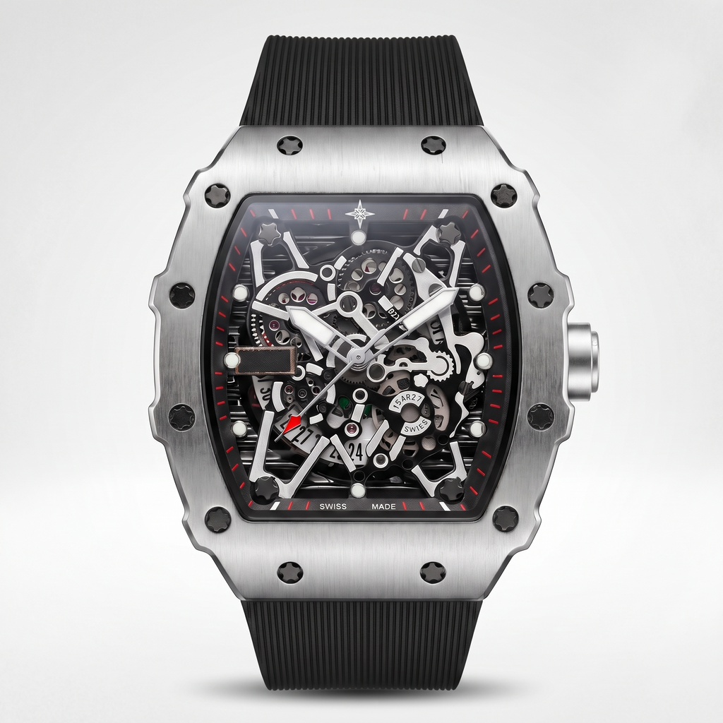 Umbraux R-Series 44mm – Argent Noir