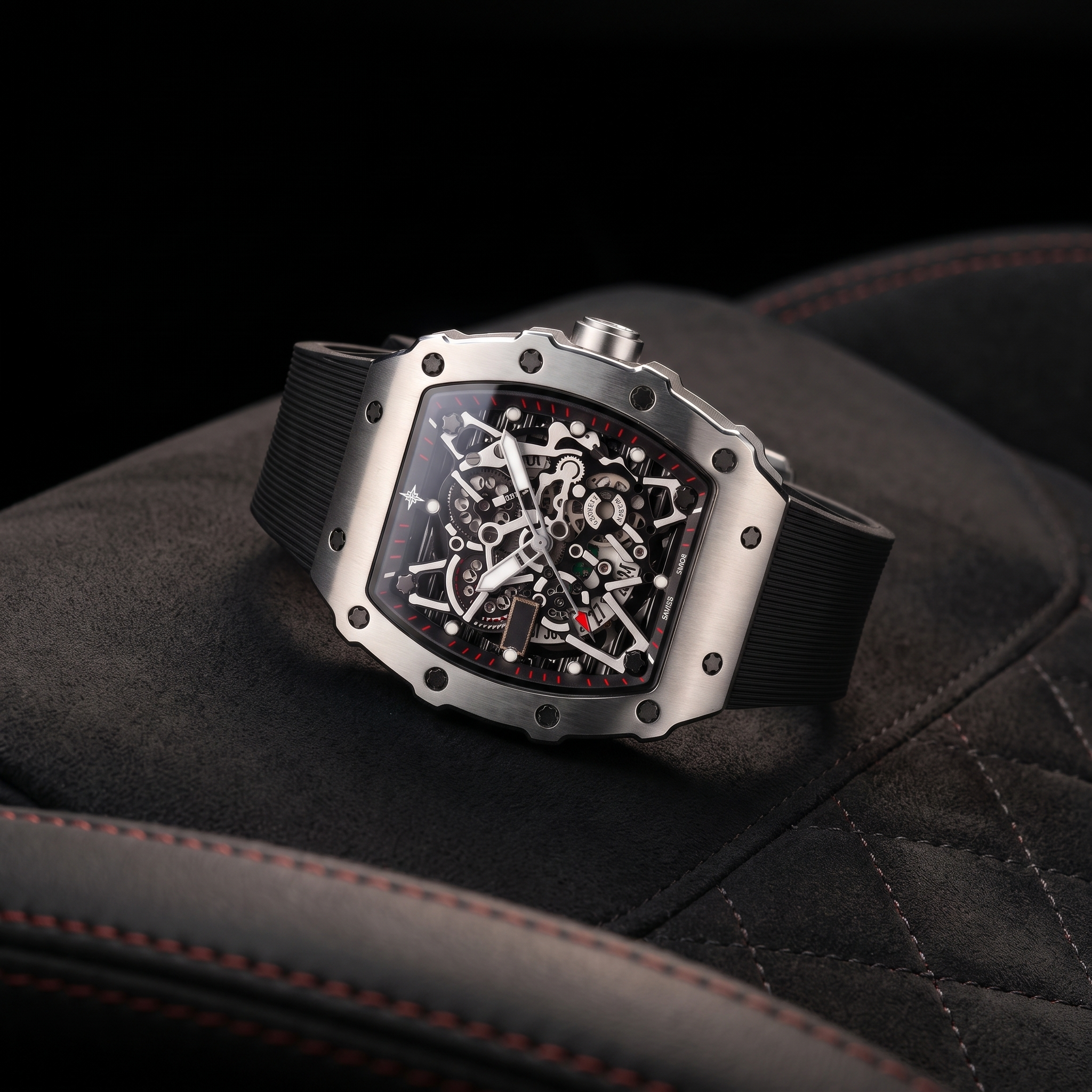 Umbraux R-Series 44mm – Argent Noir