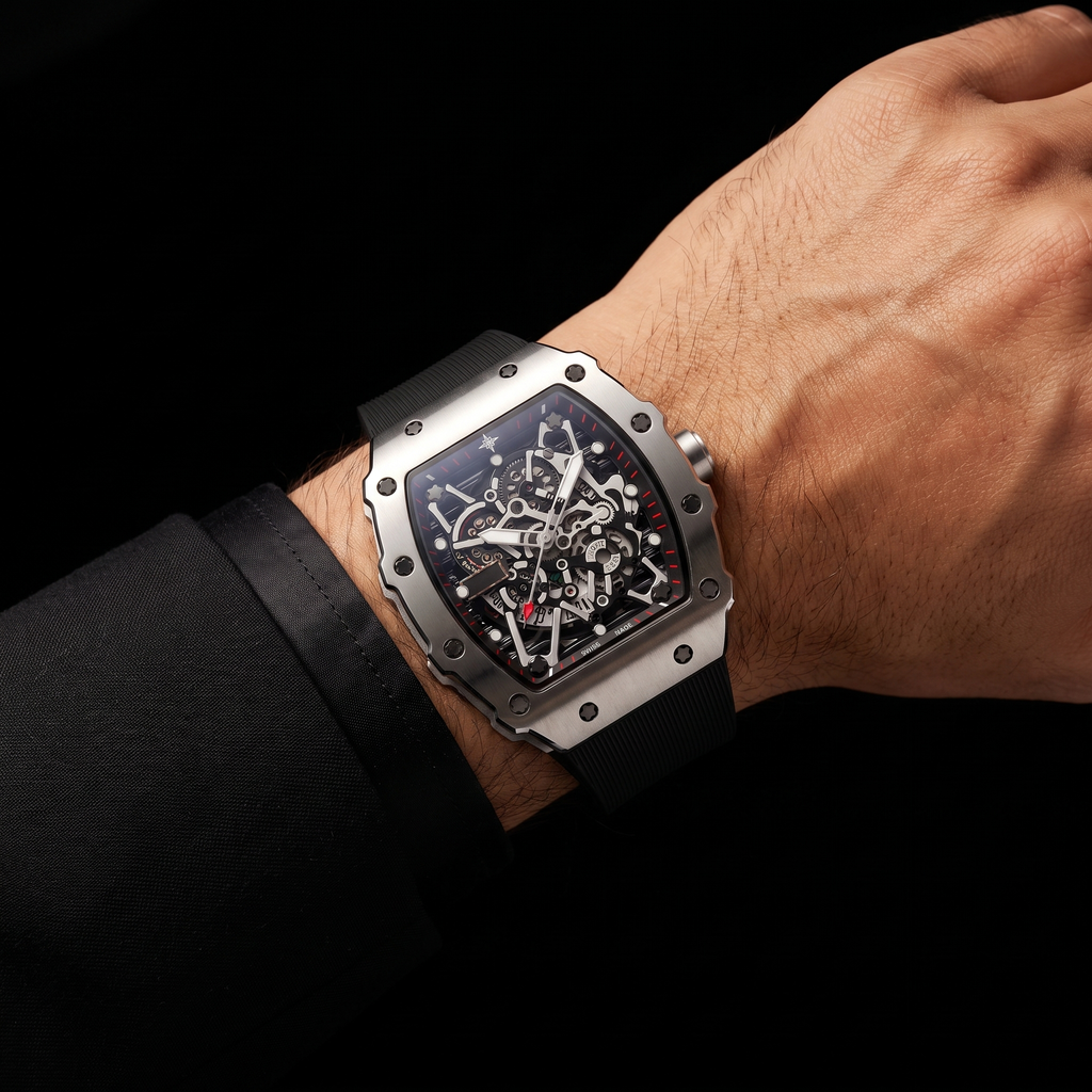 Umbraux R-Series 44mm – Argent Noir