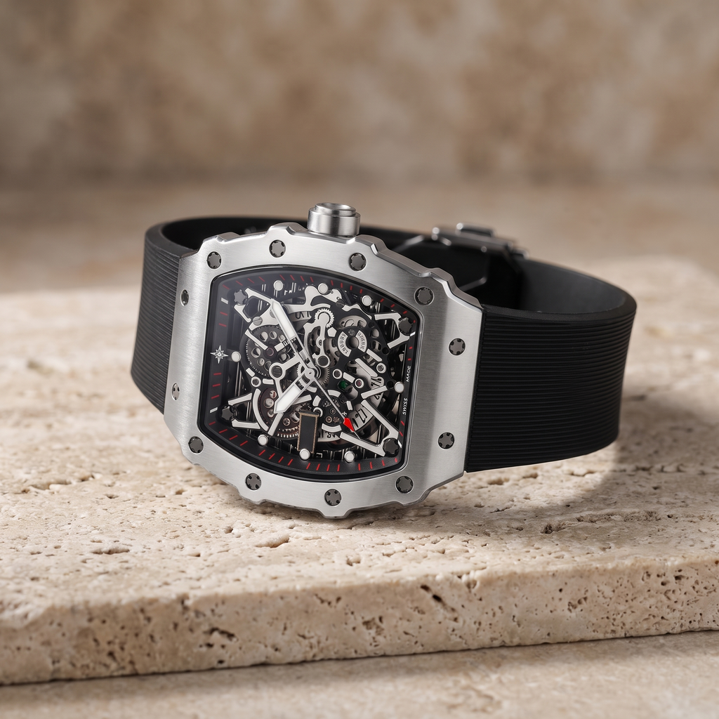 Umbraux R-Series 44mm – Argent Noir