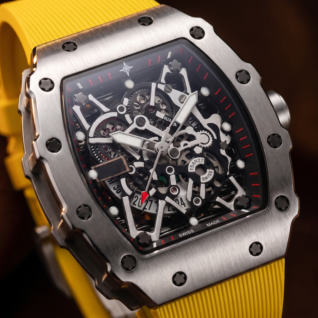 Umbraux R-Series 44mm – Argent Saffron