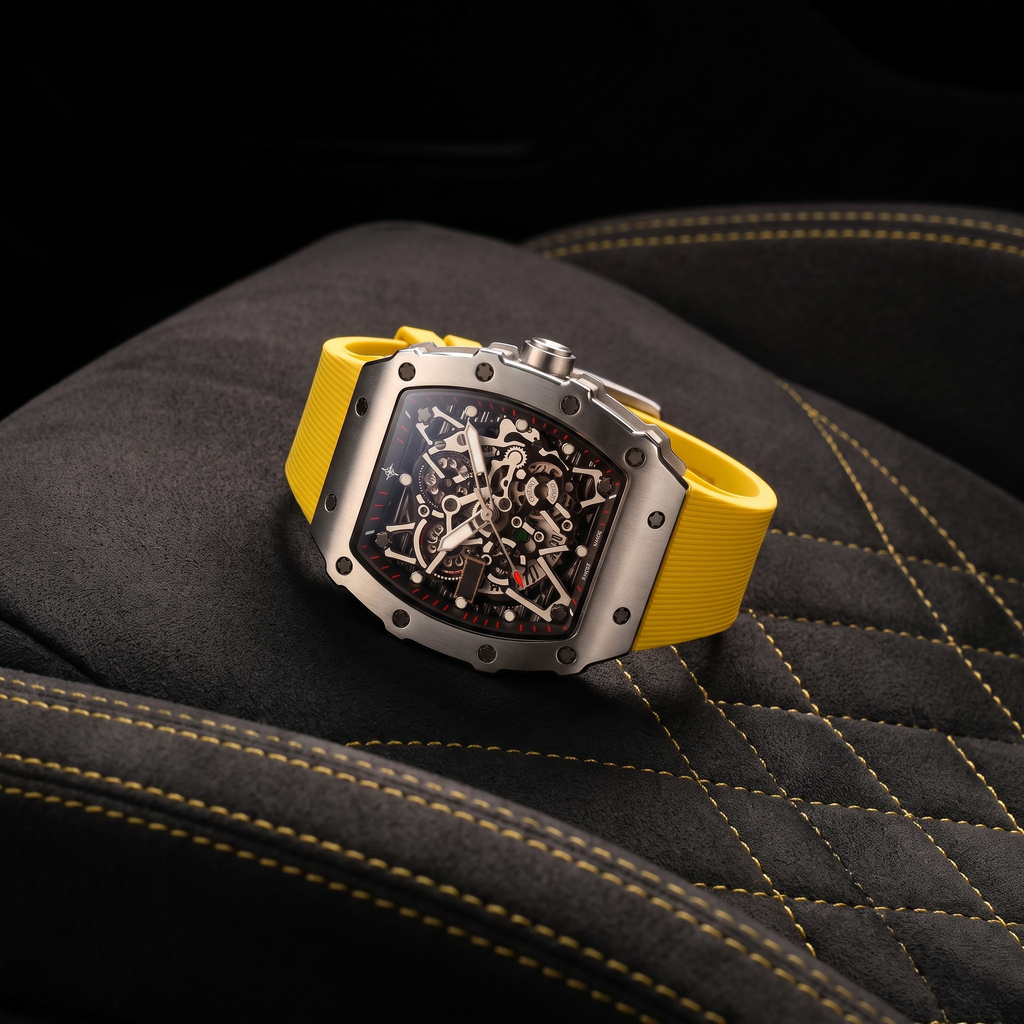 Umbraux R-Series 44mm – Argent Saffron