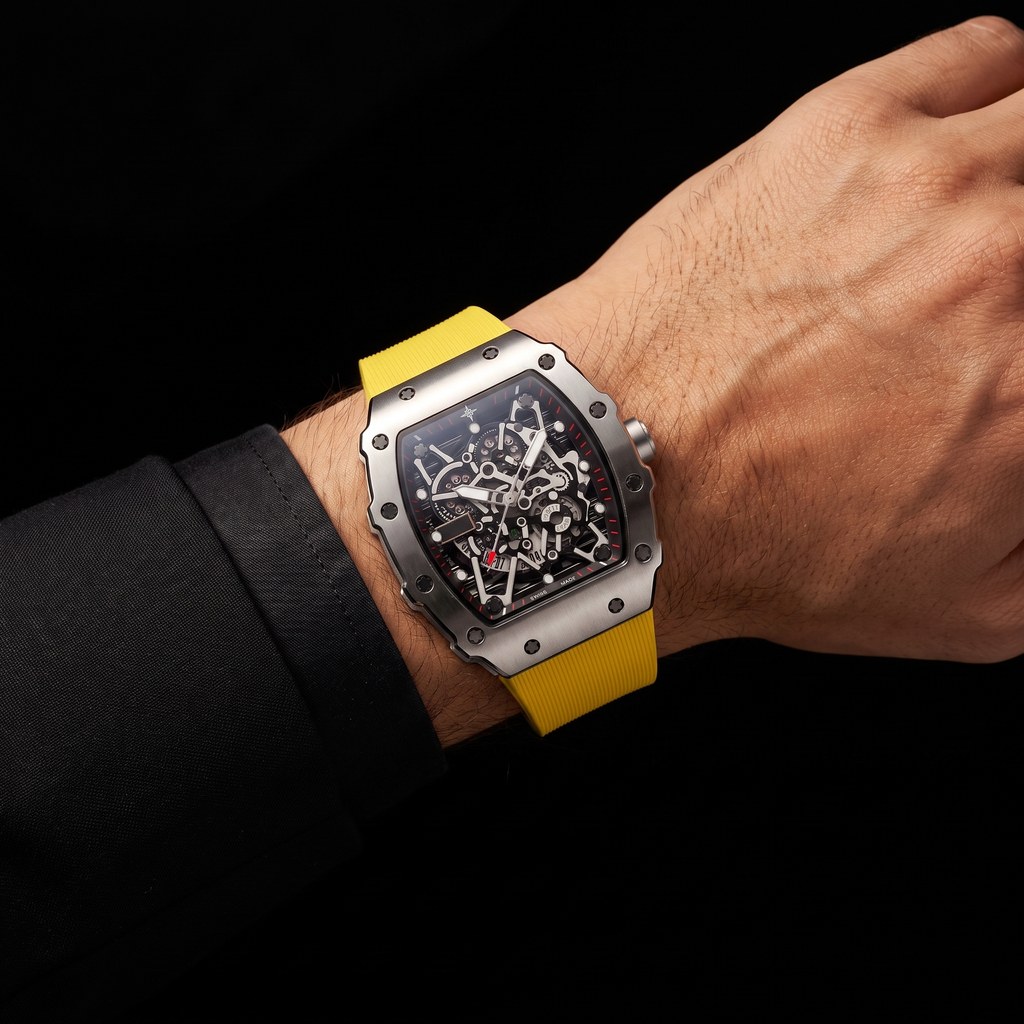Umbraux R-Series 44mm – Argent Saffron