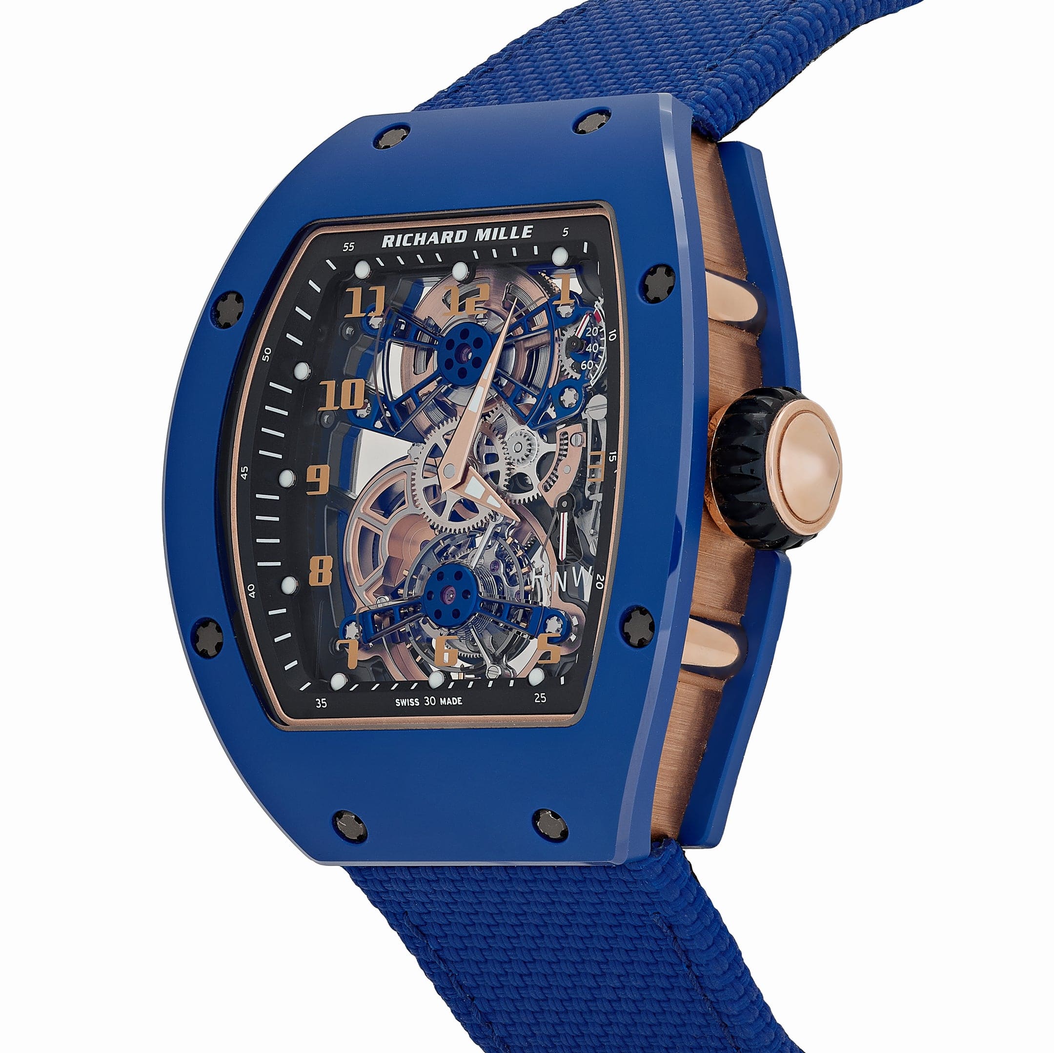 Umbraux R 7109 Blue Rose Gold Tourbillon
