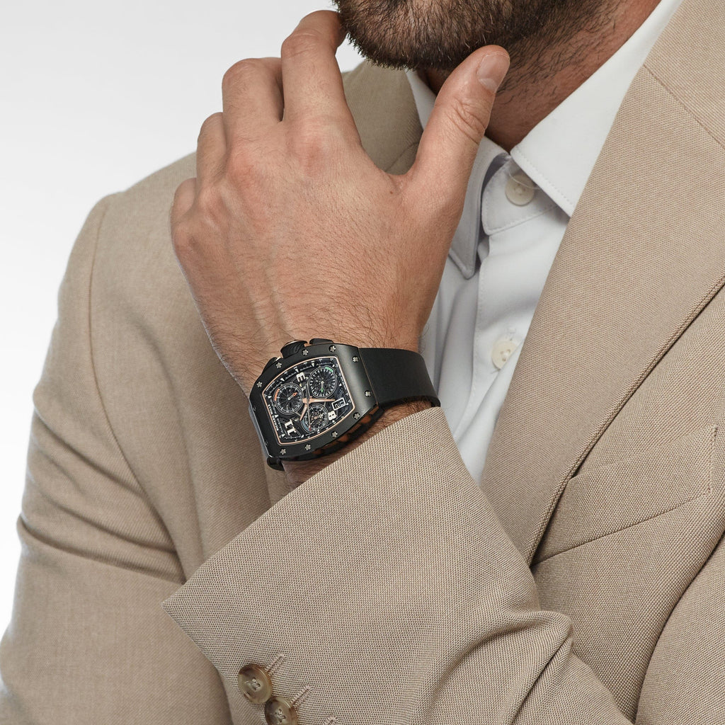 Umbraux R 7132 Chronograph Black Rose Gold