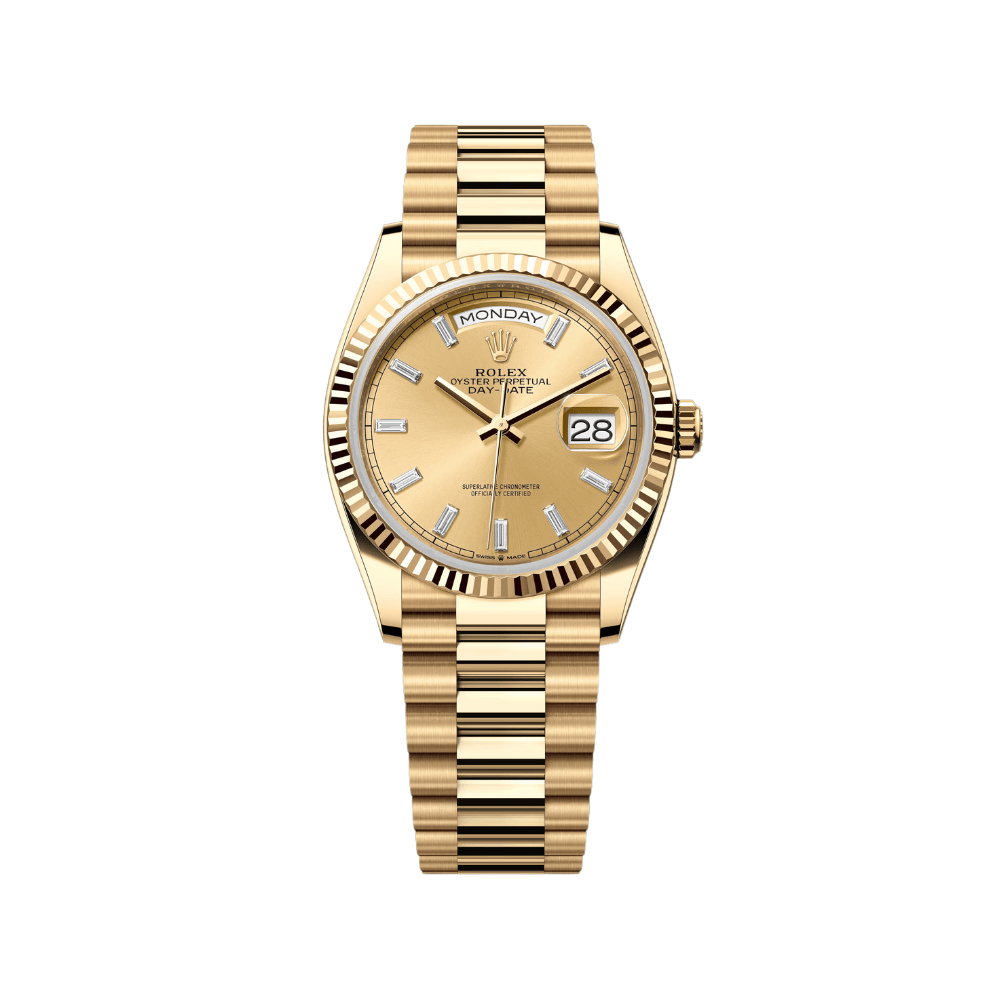 Umbraux Date 5105 36mm Yellow Gold Champagne