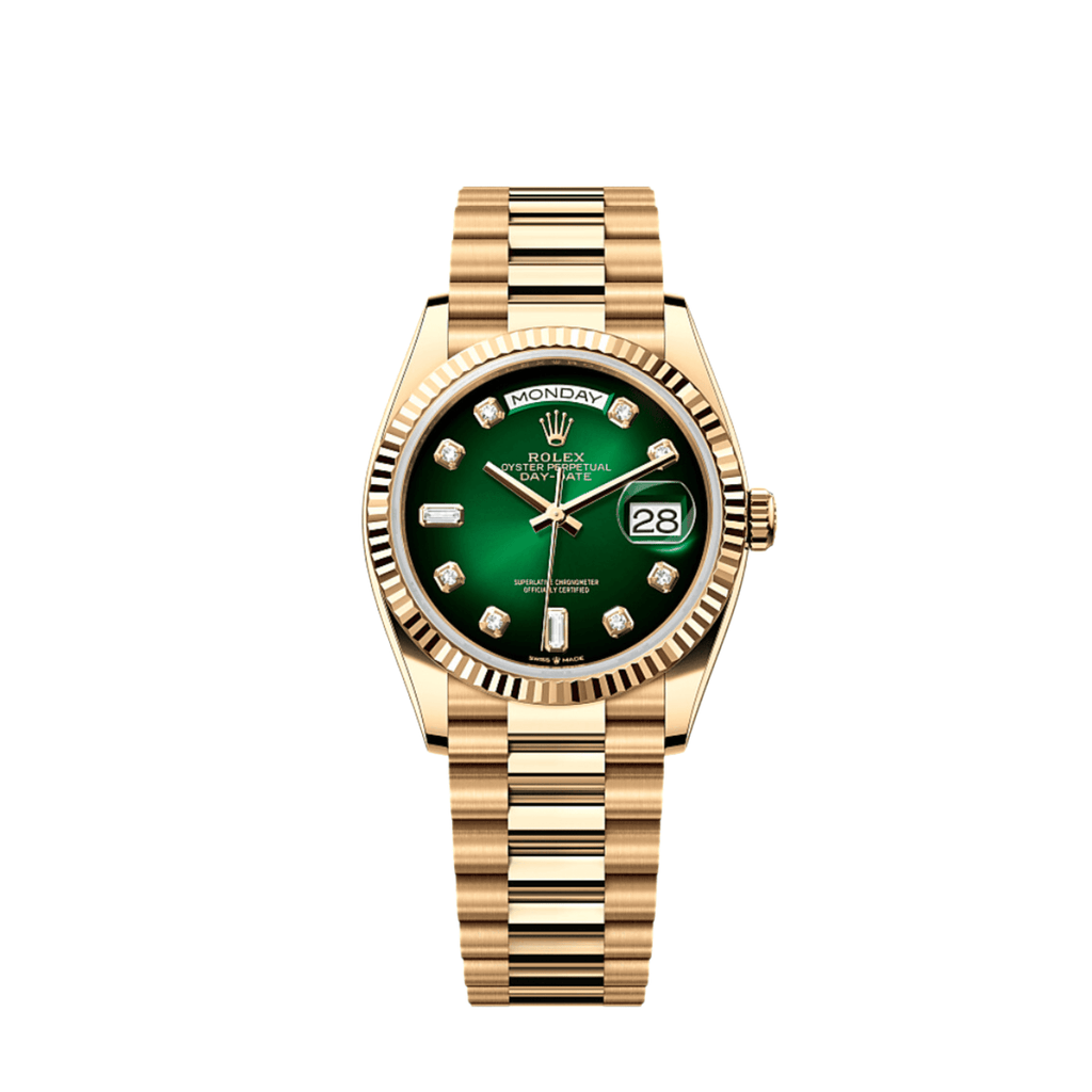 Umbraux Date 5105 36mm Yellow Gold Green II