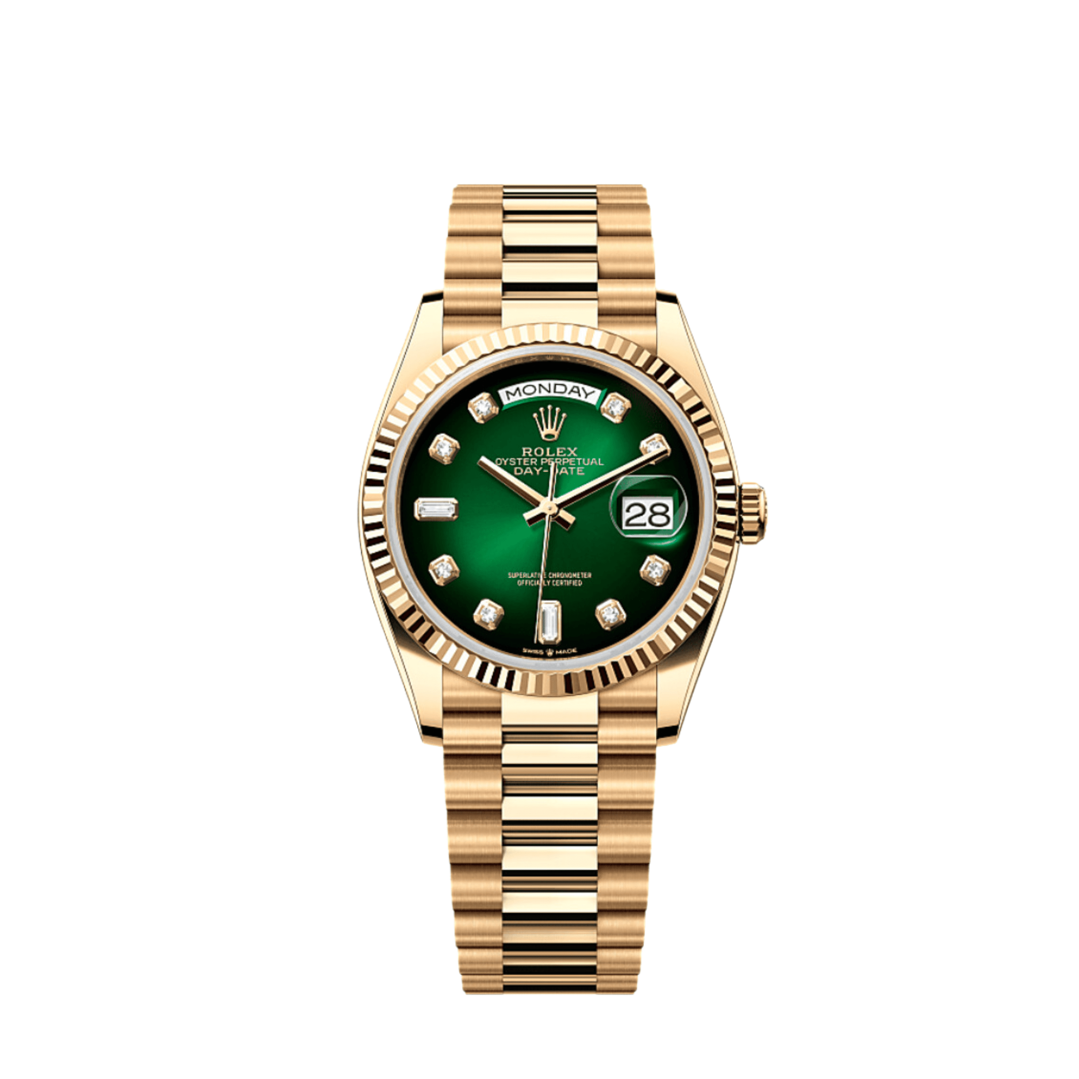 Umbraux Date 5105 36mm Yellow Gold Green II