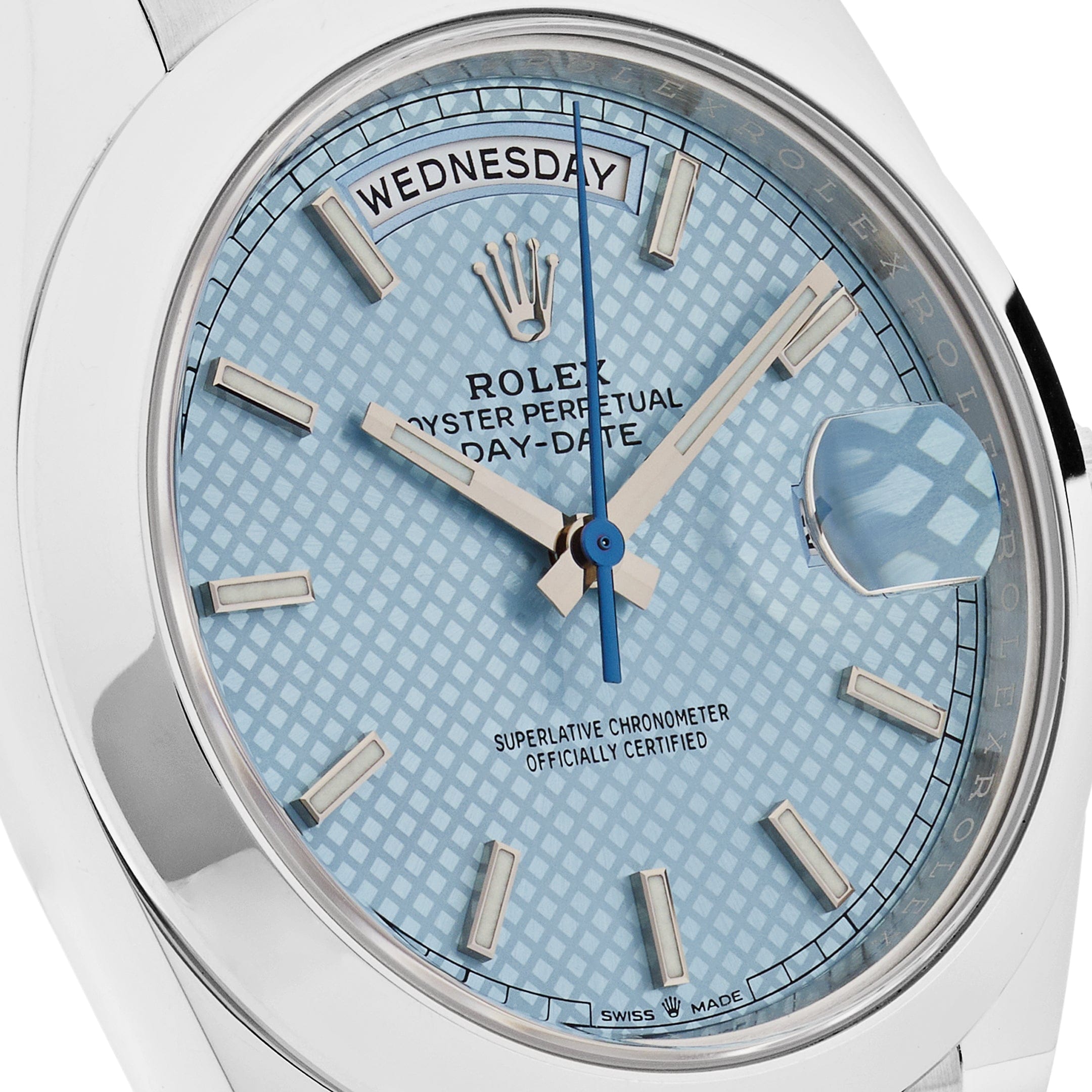 Umbraux Date 5101 40mm Platinum Ice Blue