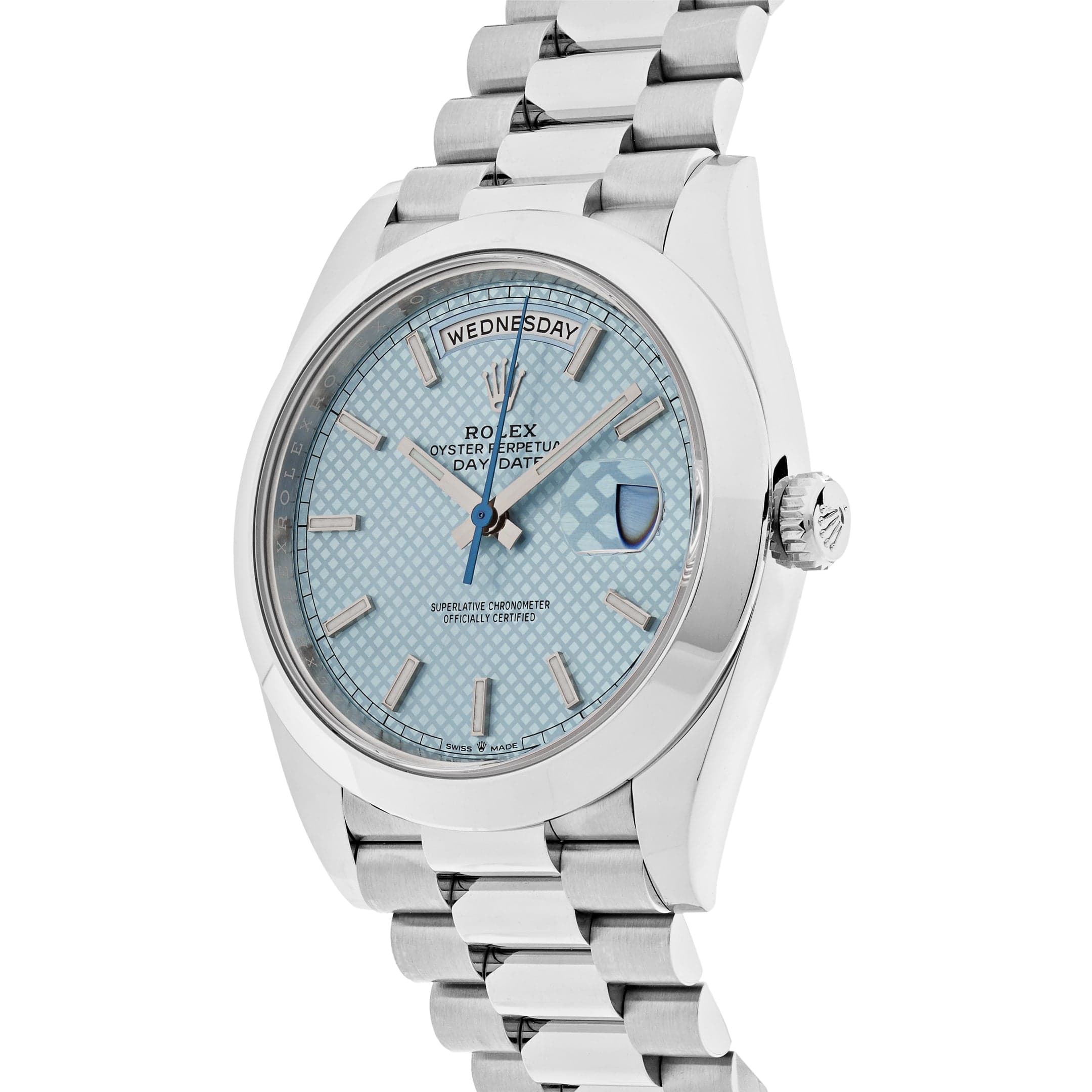 Umbraux Date 5101 40mm Platinum Ice Blue