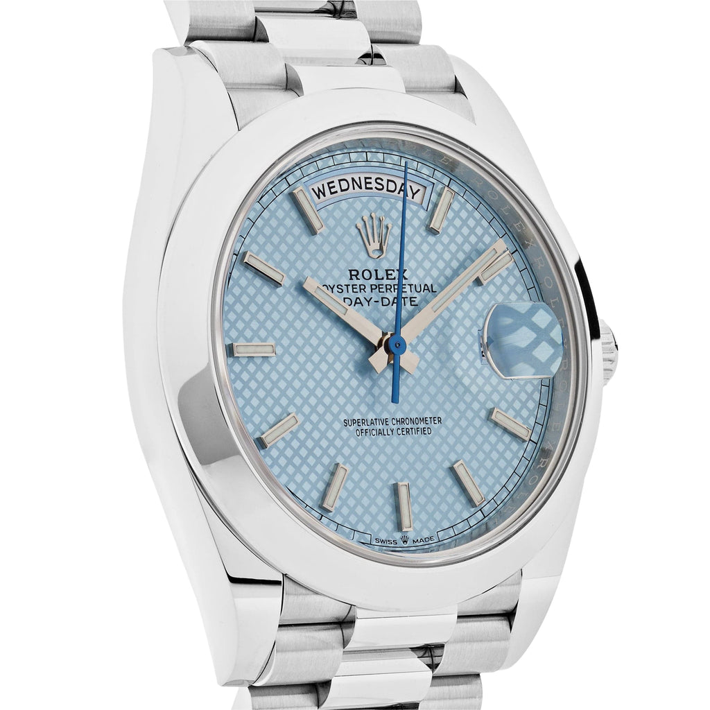 Umbraux Date 5101 40mm Platinum Ice Blue