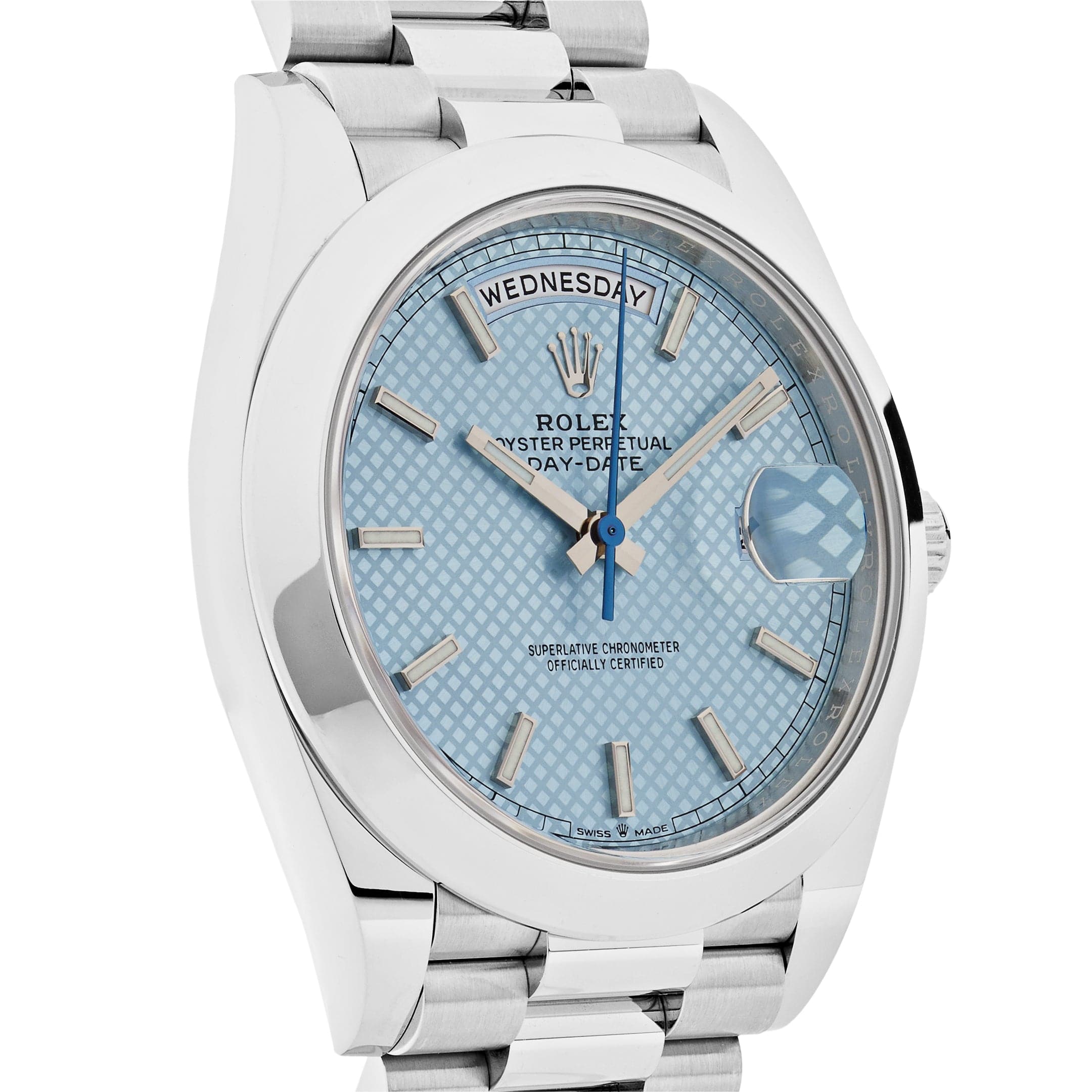 Umbraux Date 5101 40mm Platinum Ice Blue