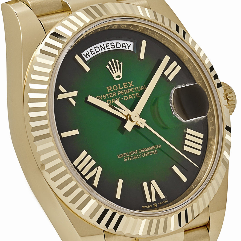 Umbraux Date 5105 40mm Yellow Gold Green Ombre