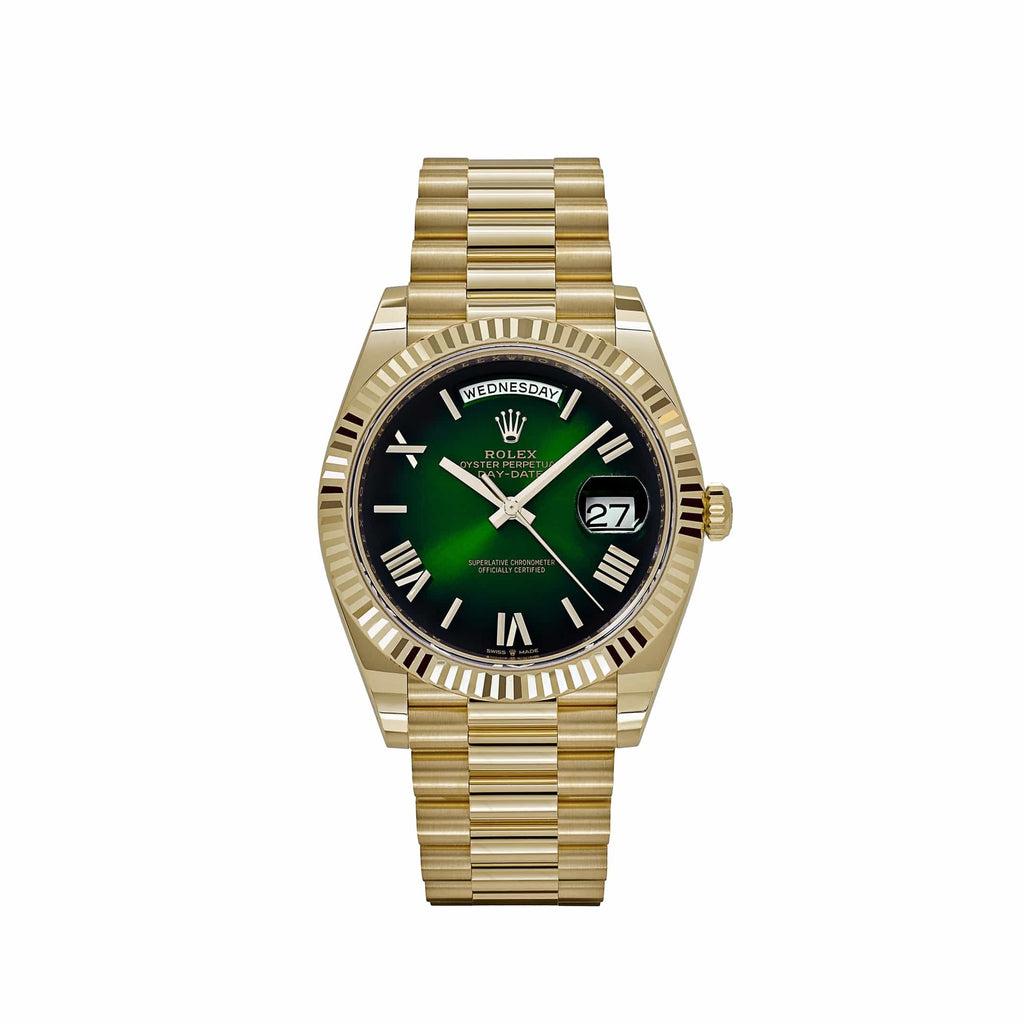 Umbraux Date 5105 40mm Yellow Gold Green Ombre