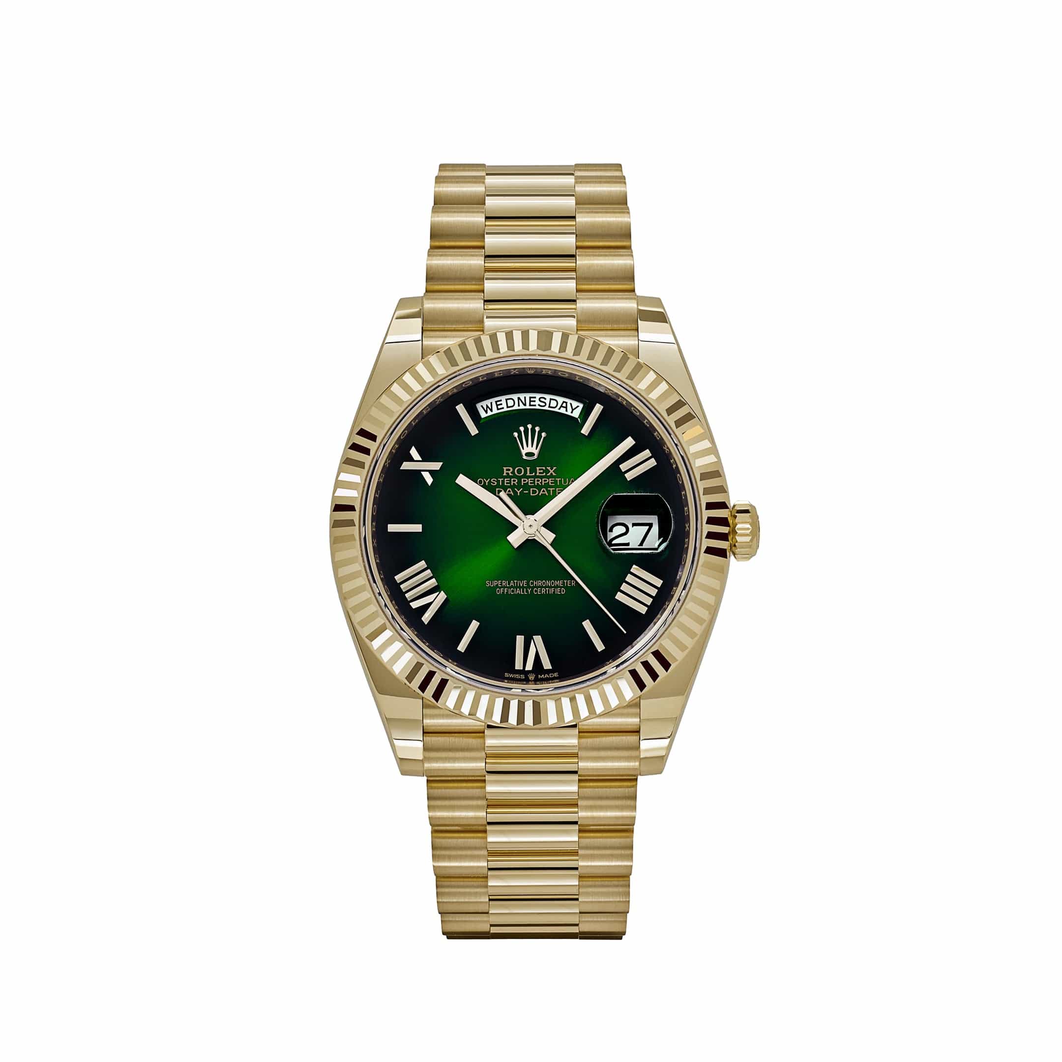 Umbraux Date 5105 40mm Yellow Gold Green Ombre