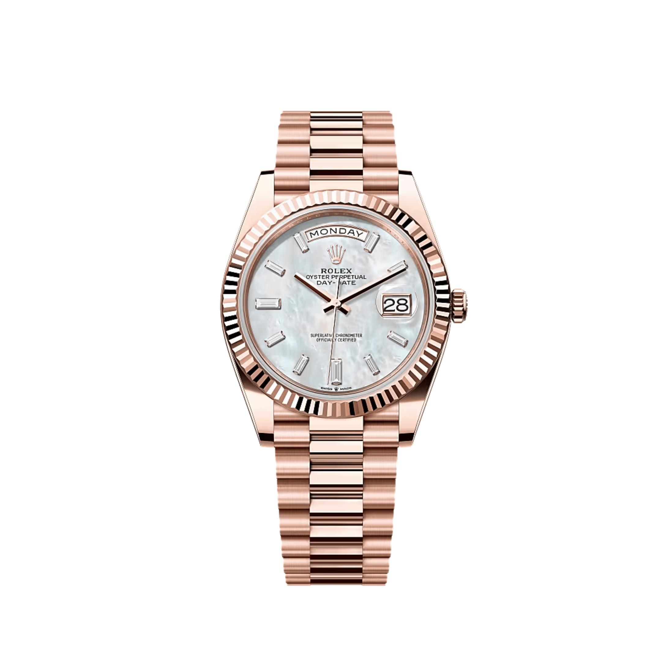 Umbraux Date 5102 40mm Rose Gold Mother of Pearl
