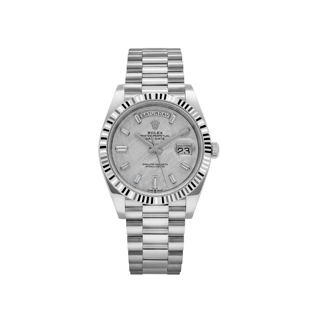 Umbraux Date 5104 40mm Platinum Meteorite