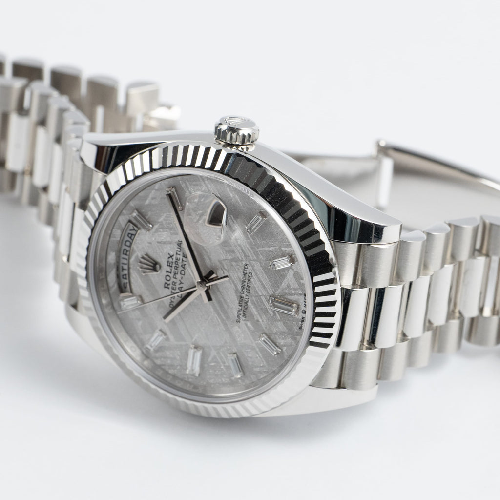 Umbraux Date 5104 40mm Platinum Meteorite