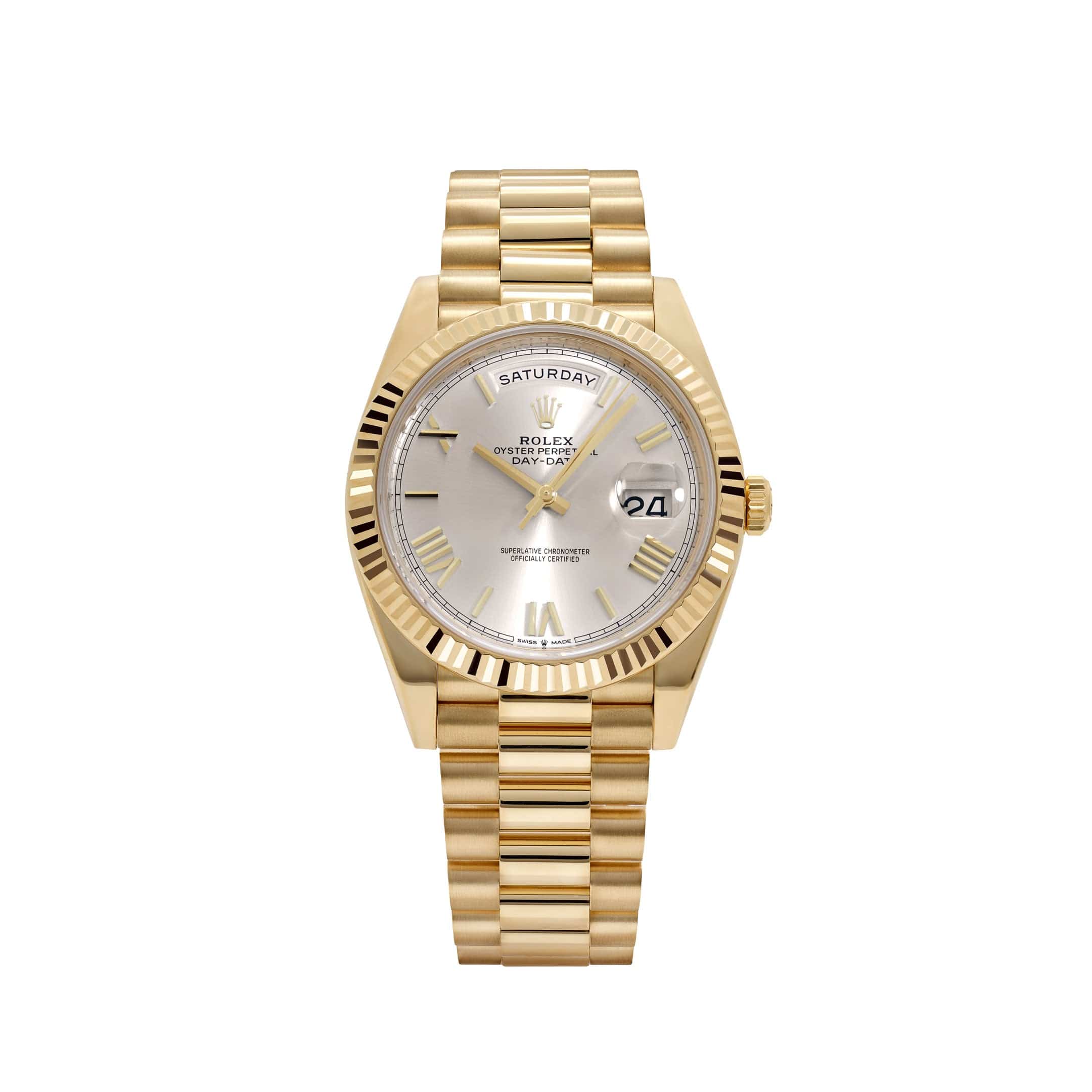 Umbraux Date 5105 40mm Yellow Gold Silver
