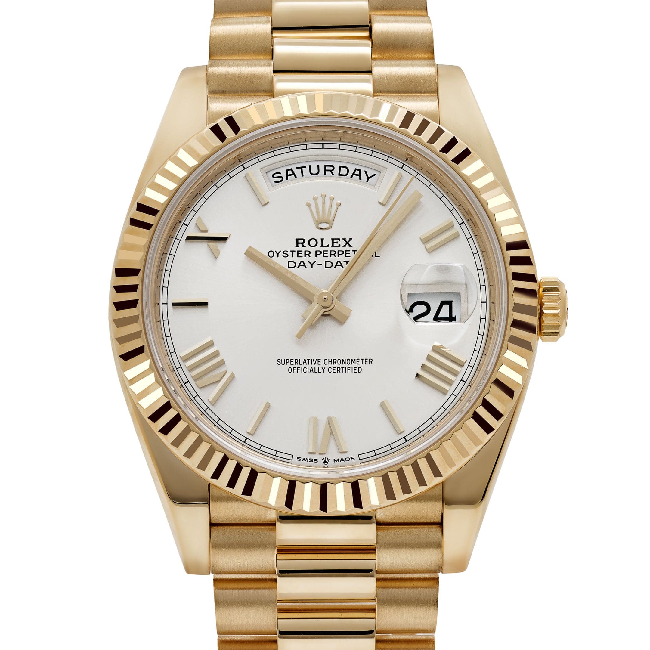 Umbraux Date 5105 40mm Yellow Gold White