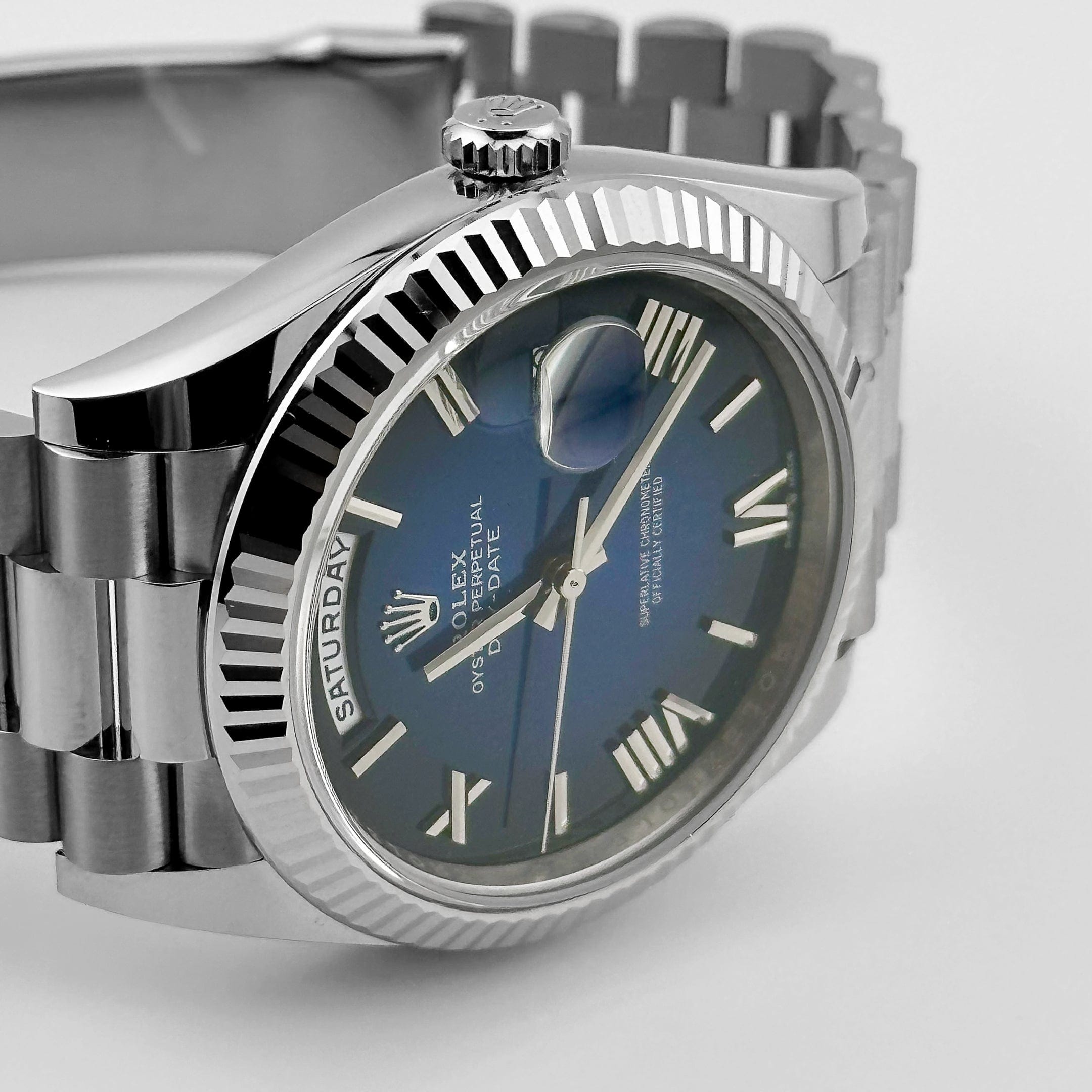 Umbraux Date 5106 40mm White Gold Blue Ombre